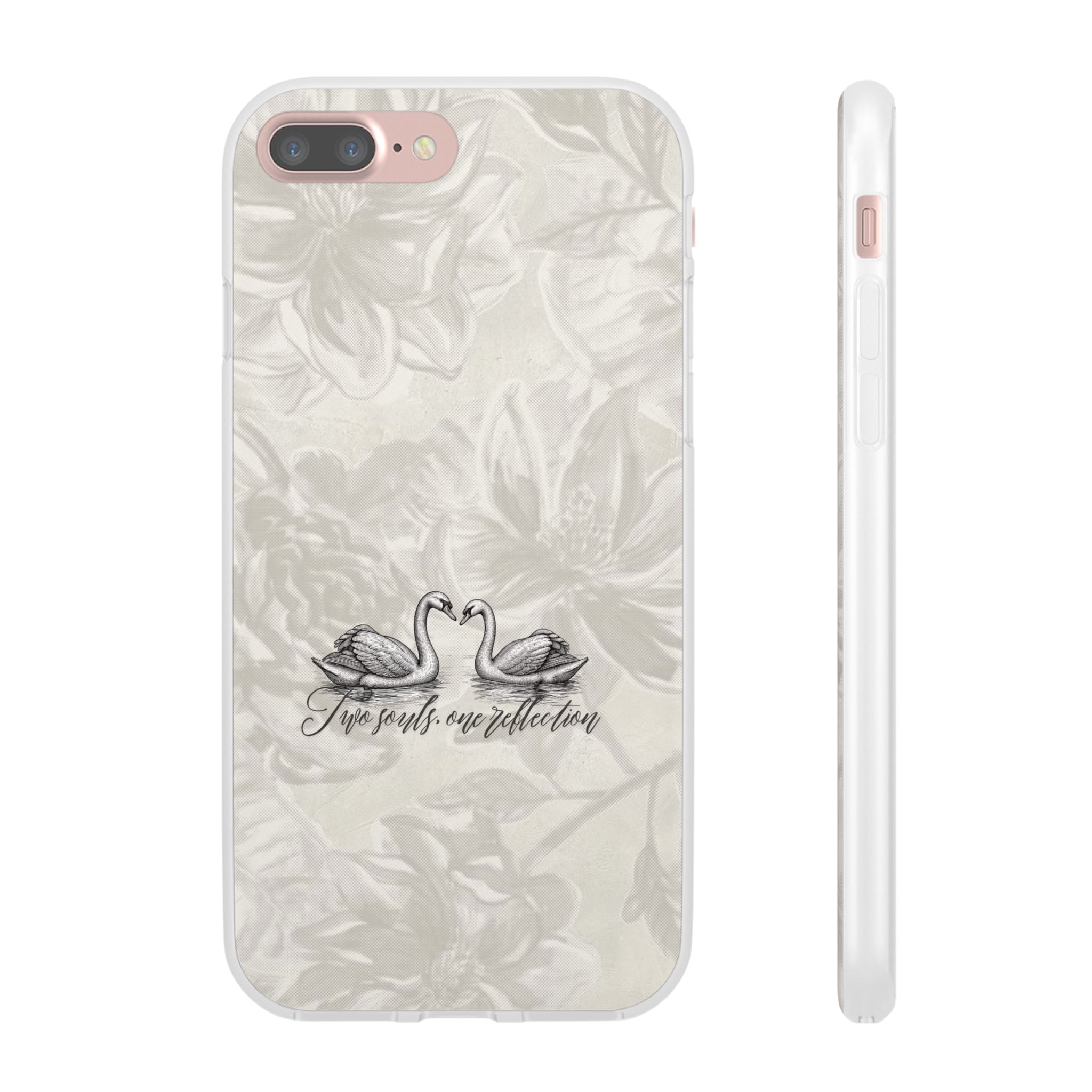 Swan Reflection Floral Phone Case