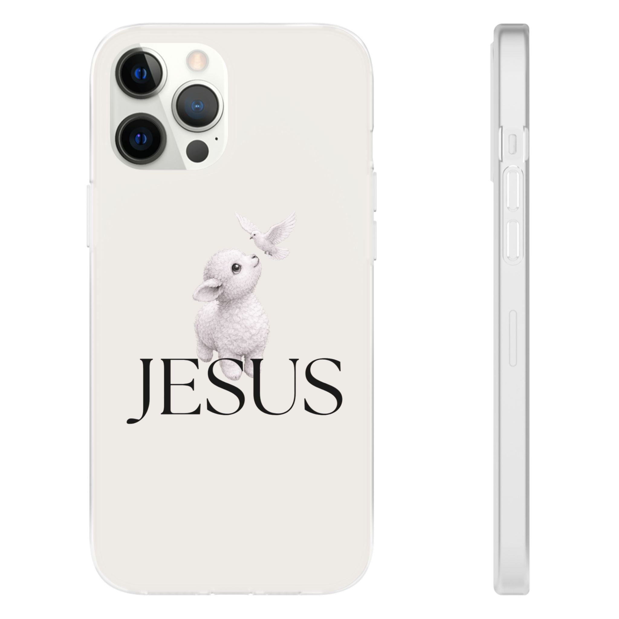 Jesus Lamb Phone Case - Christian Faith iPhone Case with Dove