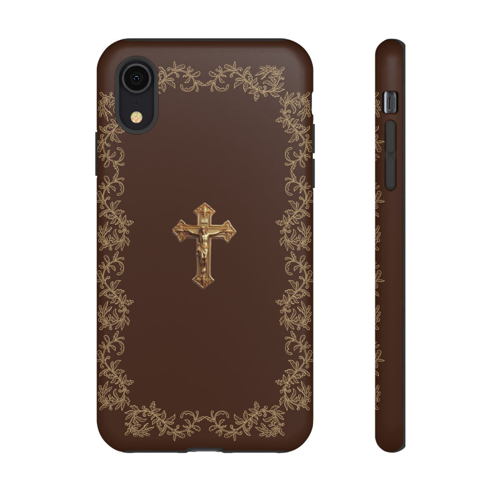 Gold Cross Bible - Christian Tough Phone Case