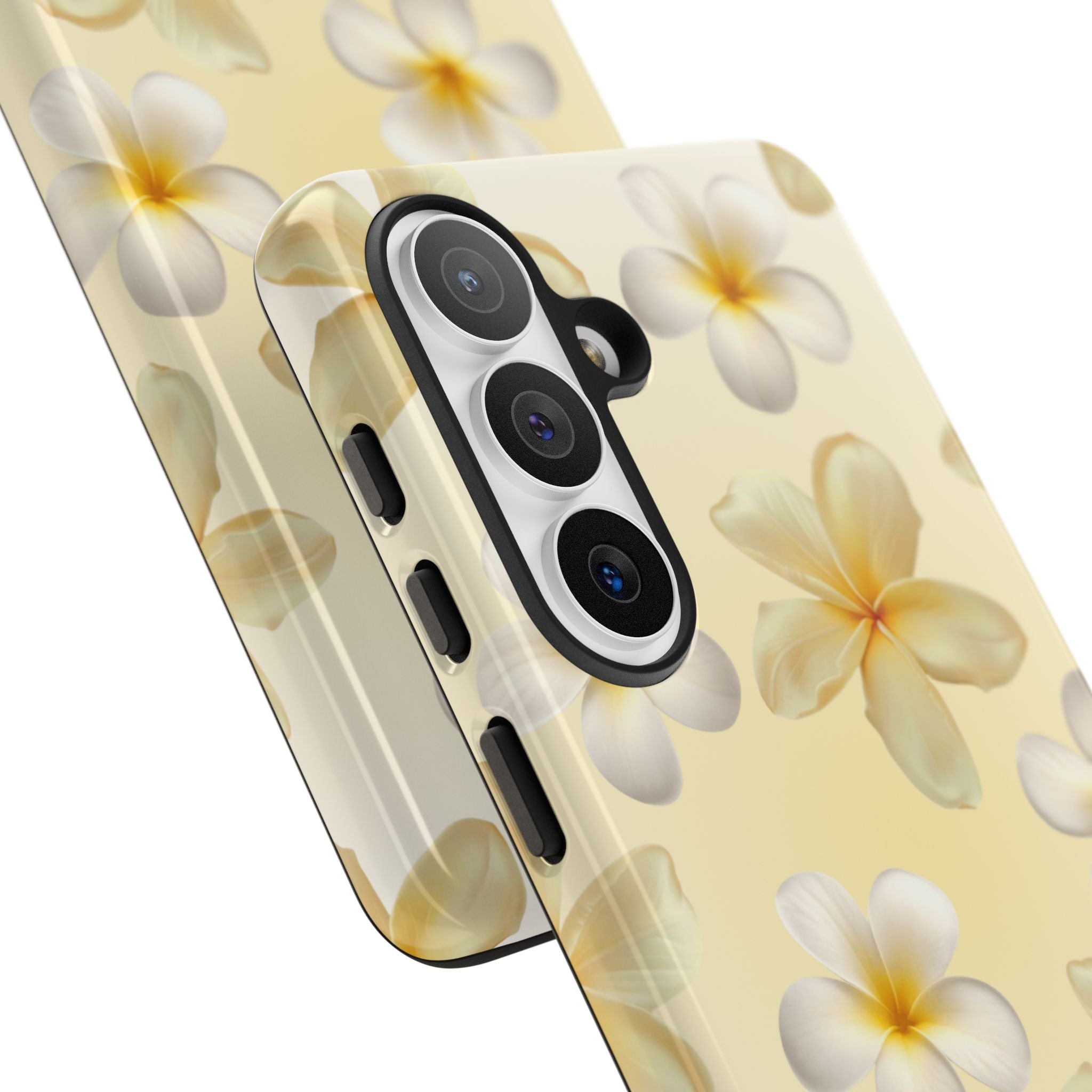Plumeria Floral Phone Case — Tropical Yellow Hard Phone Cover