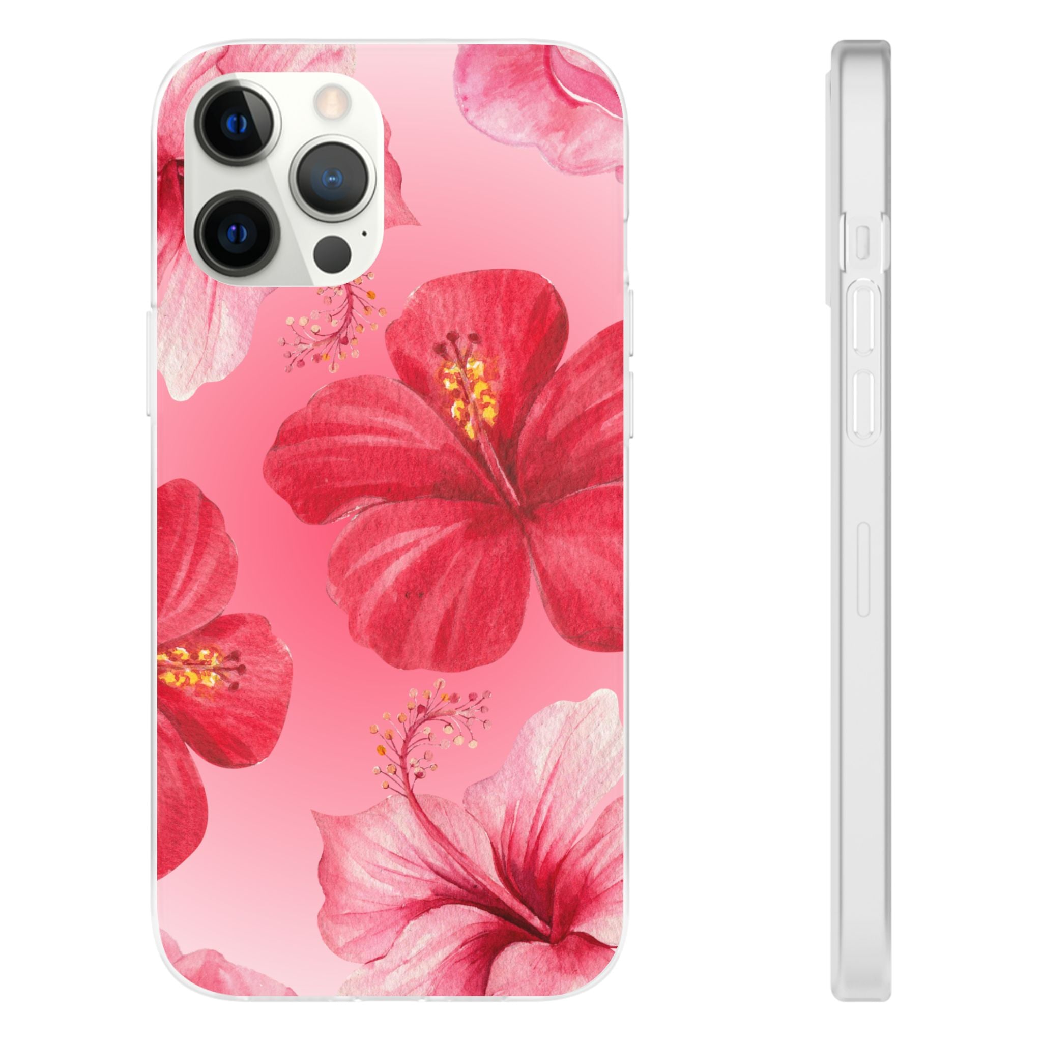 Hibiscus Floral Phone Case – Pink Tropical Flexi Case