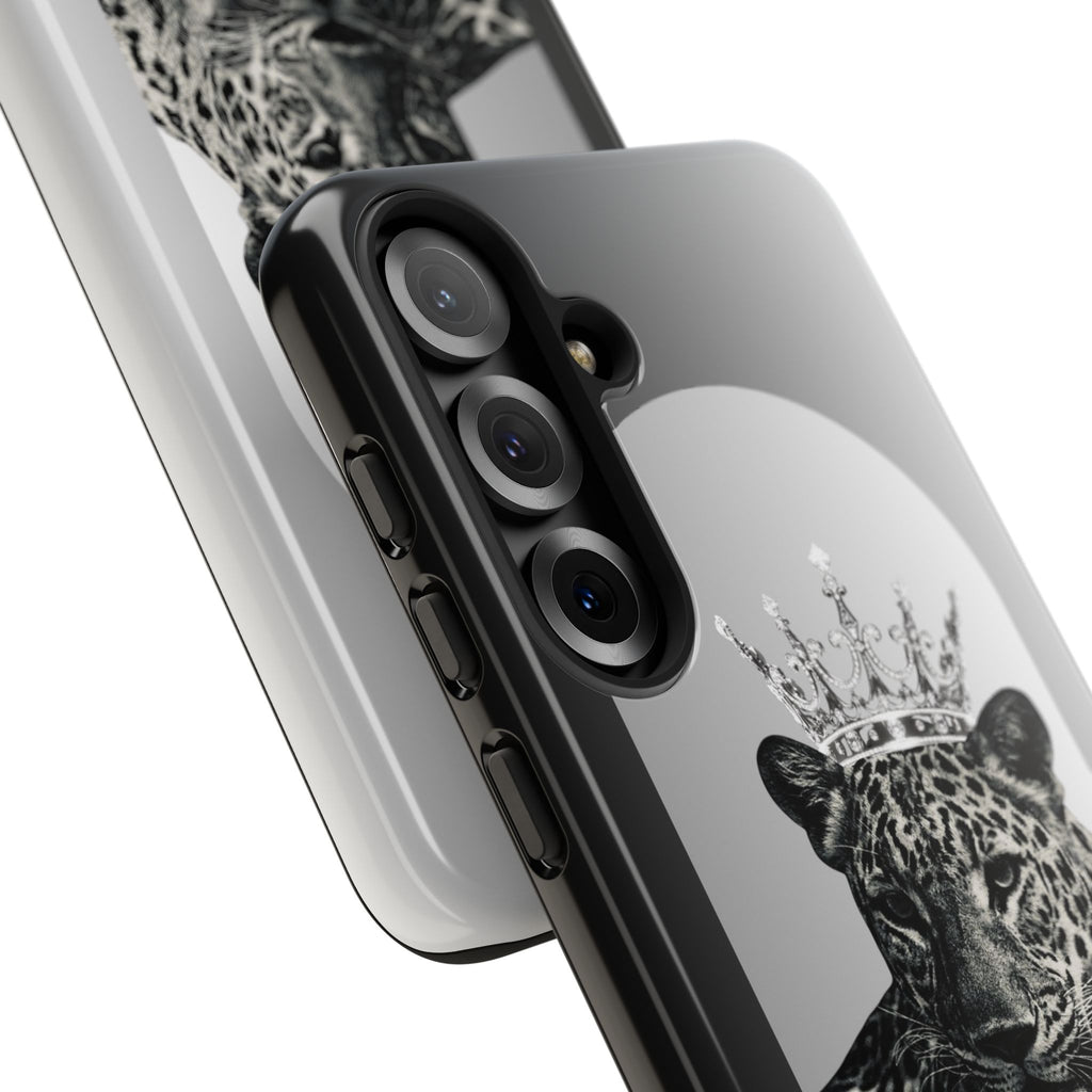 Leopard Crown Phone Case — "You Are Enough" Inspirational Protective Cover