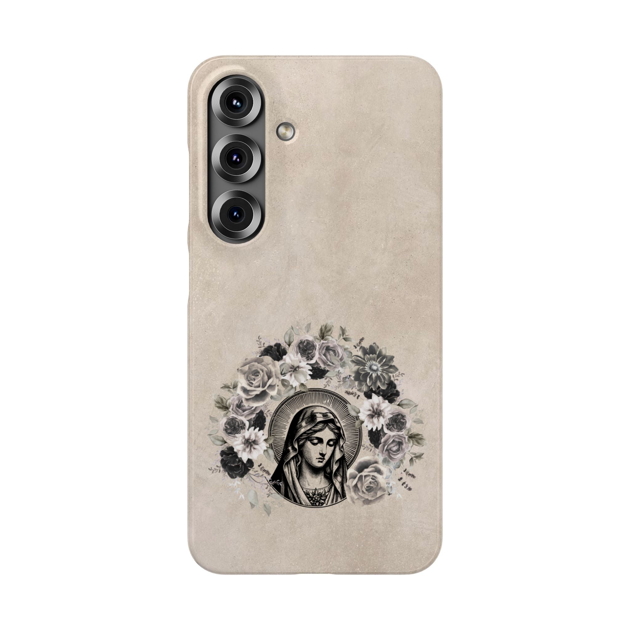 Vintage Madonna Floral Phone Case — Religious iPhone Snap Case