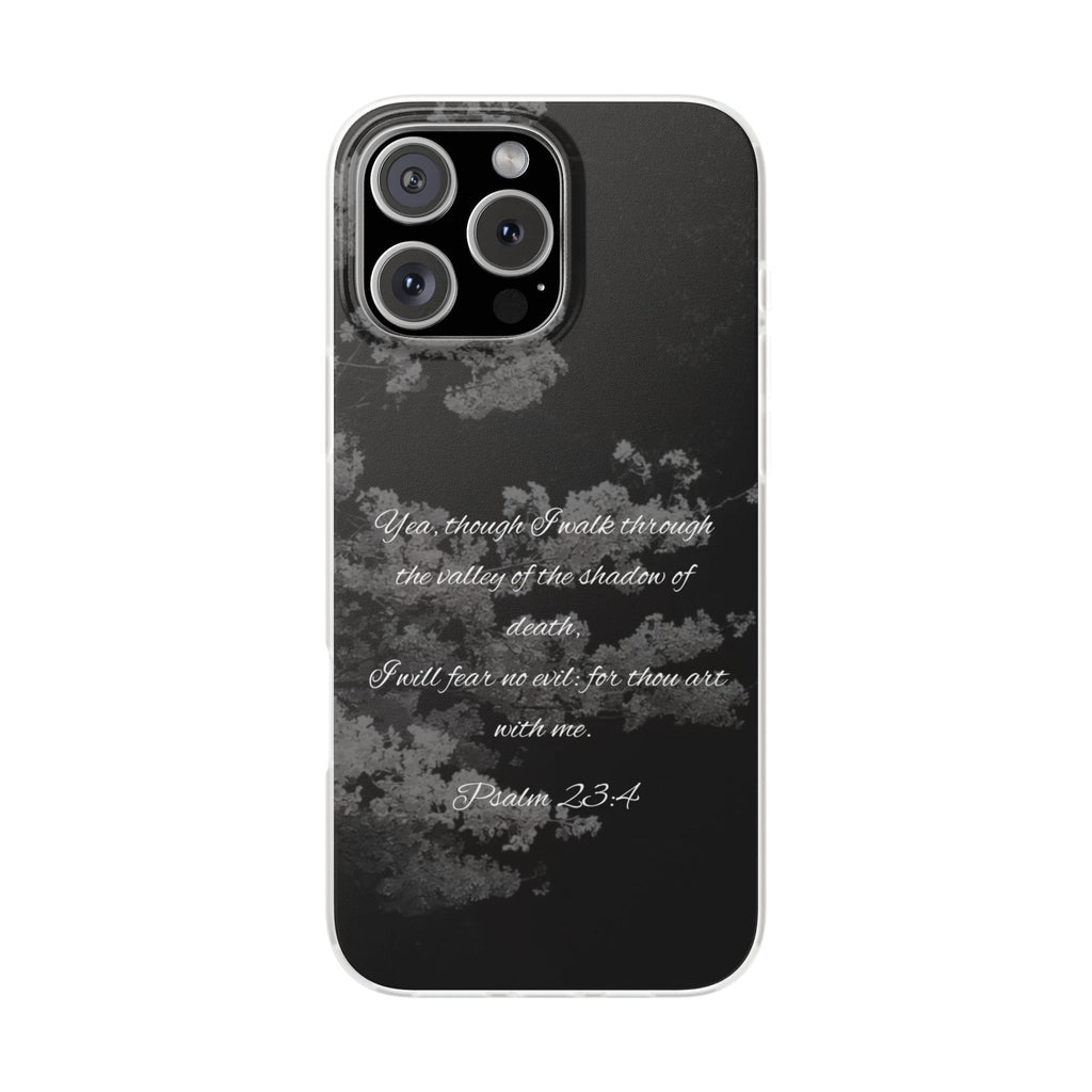 Phone Case — Psalm 23:4 Black Cloudy Faith Design