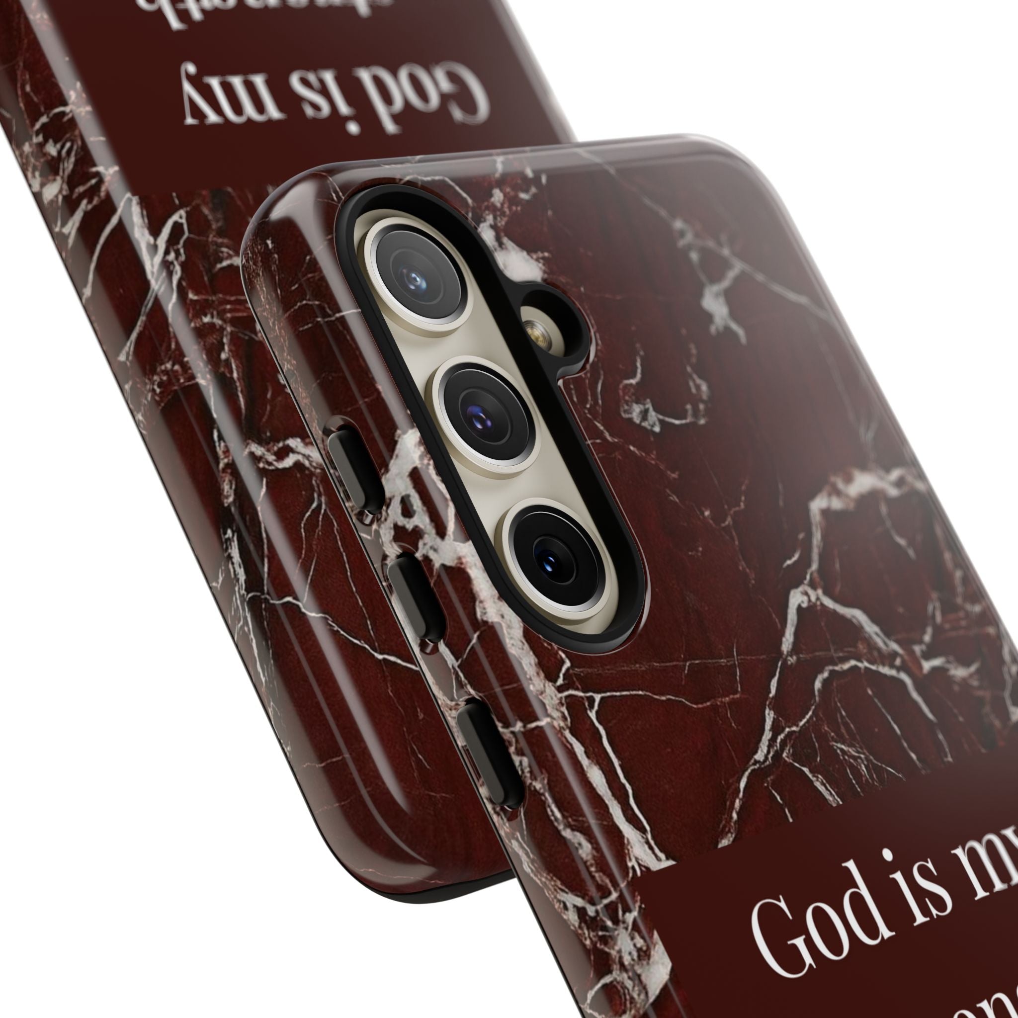 God Is My Strength — Psalm 73:26 Christian Tough Phone Case | Marble Faith Cover