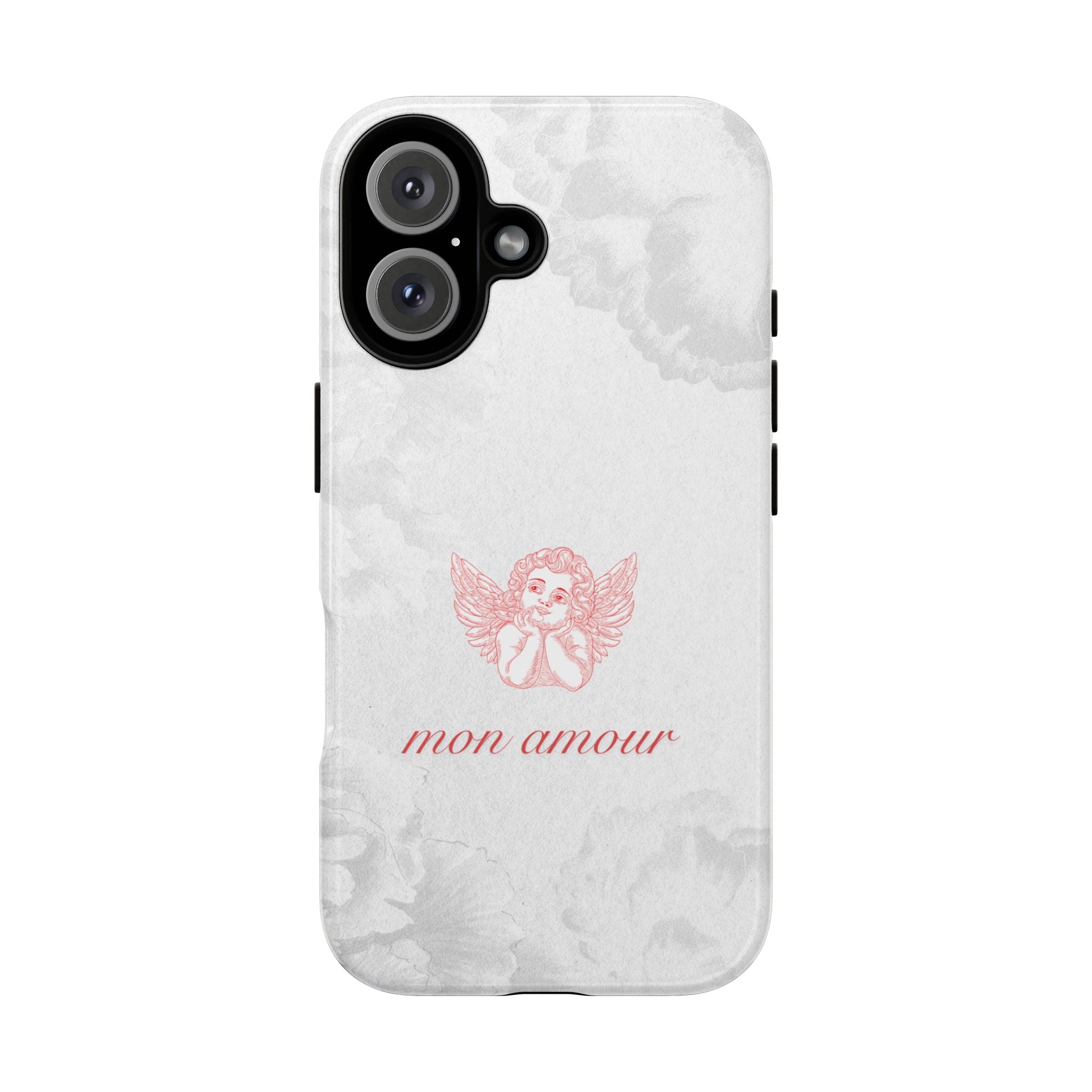Tough Case — 'mon amour' Pink Cherub Floral Phone Case