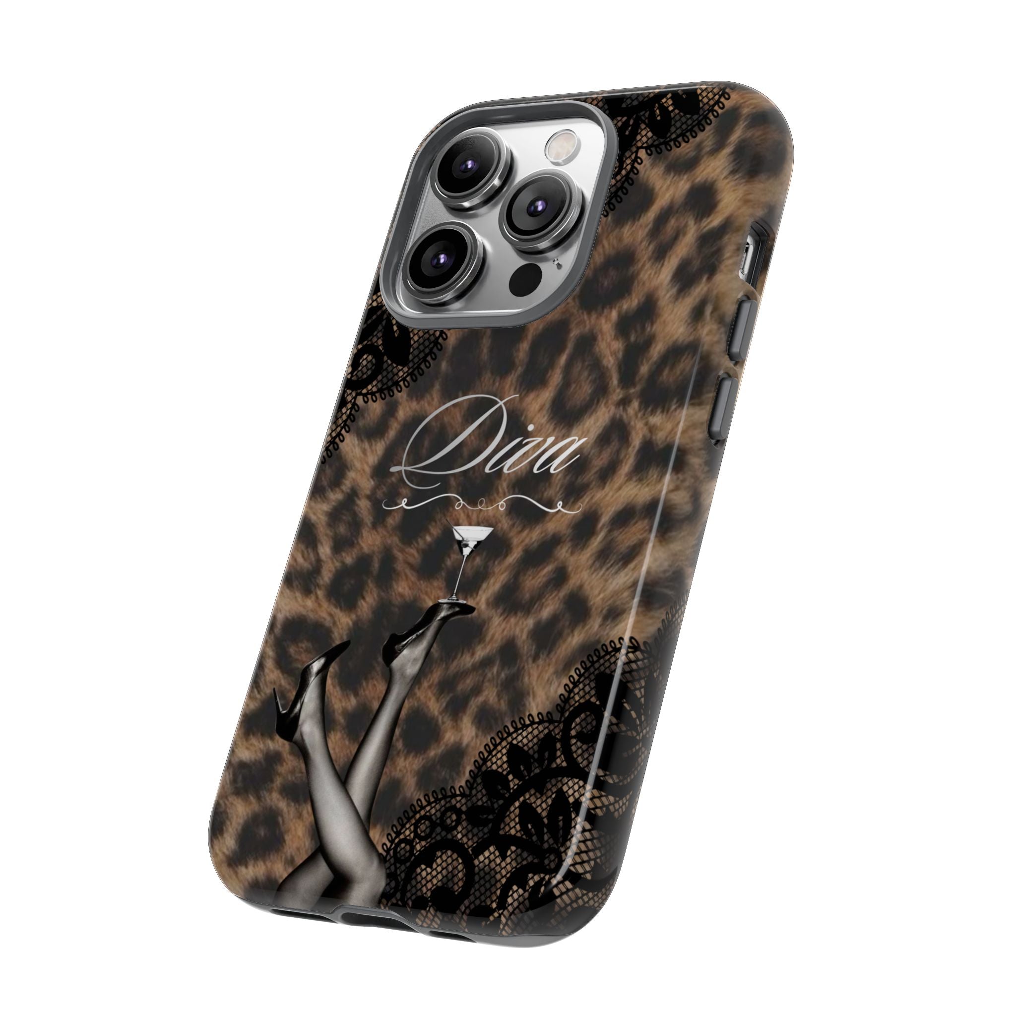 Leopard Lace 'Diva' Tough Phone Case