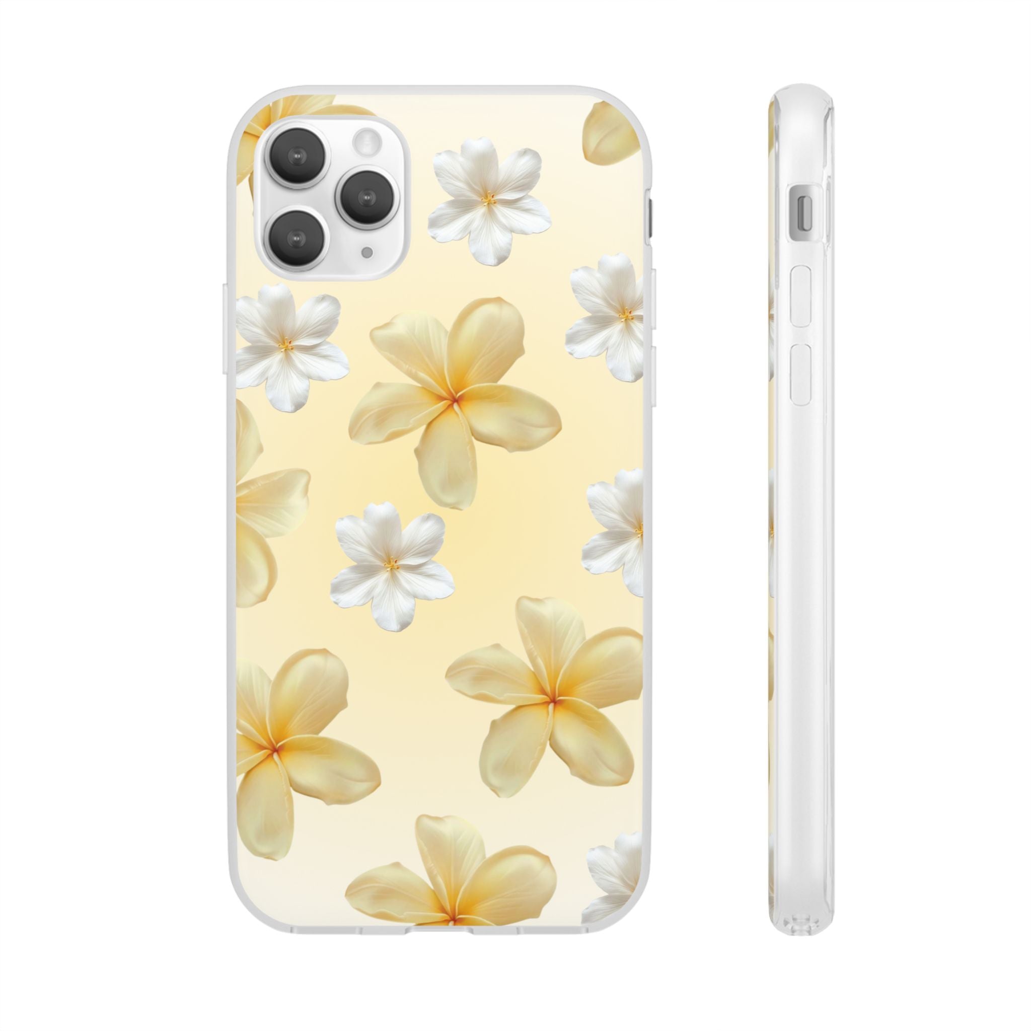 Plumeria Floral Phone Case — Yellow Tropical Flower Protective Case