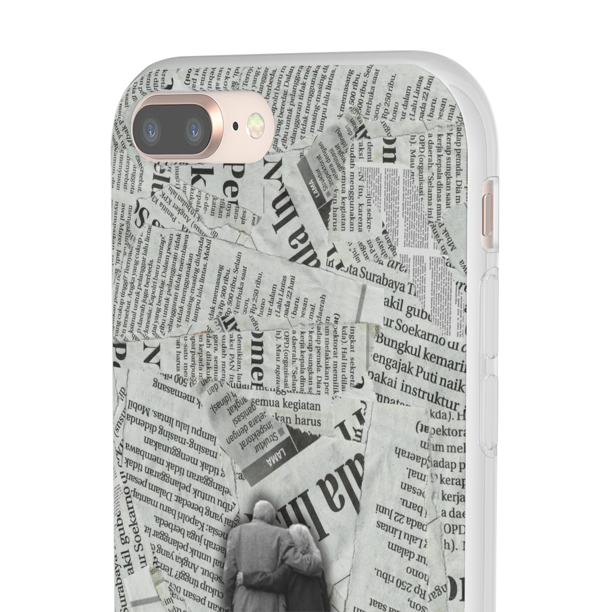 Newspaper Collage 'Until The End' Phone Case - Romantic Vintage iPhone Cover