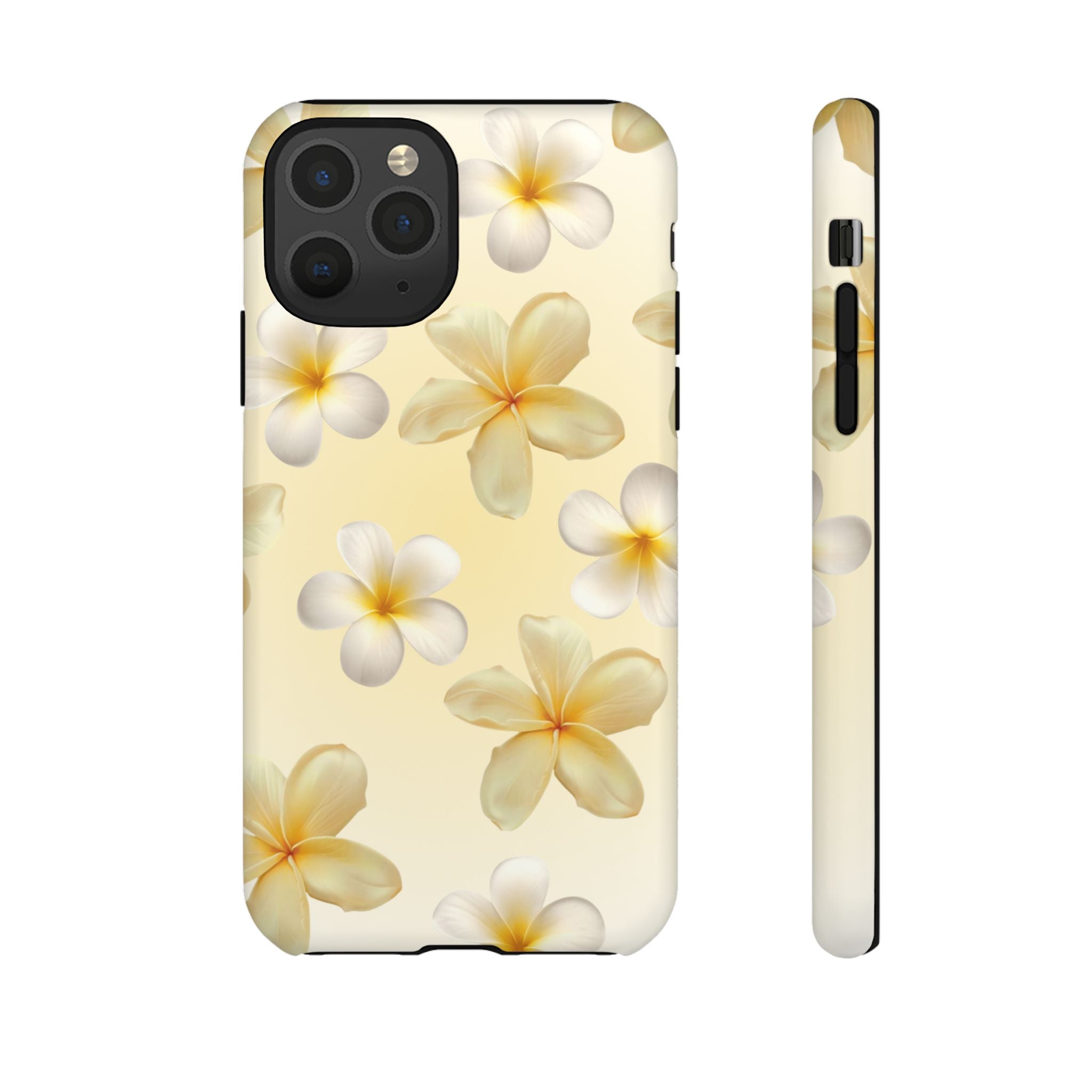 Plumeria Floral Phone Case — Tropical Yellow Hard Phone Cover