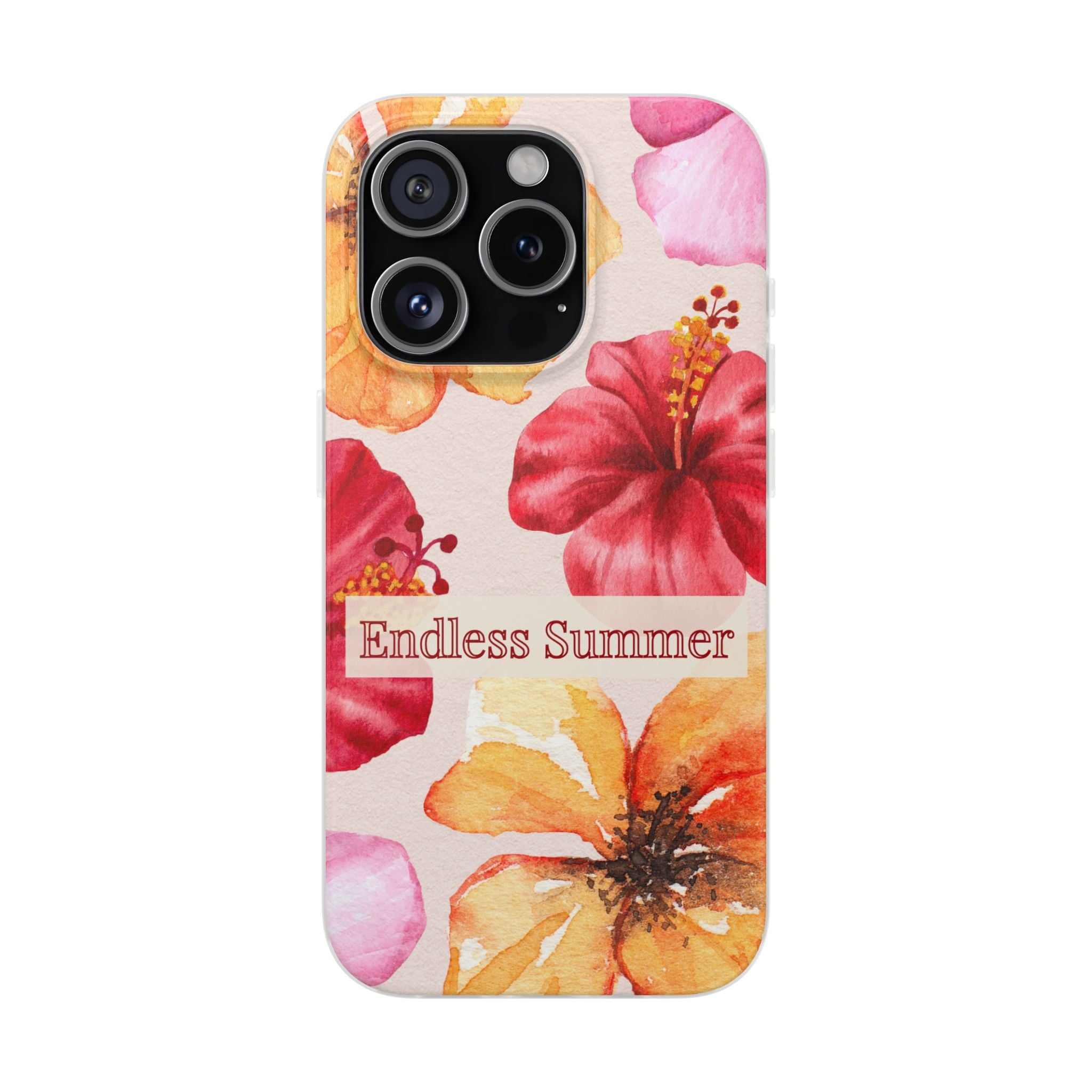 Phone Case - 'Endless Summer' Floral Watercolor Protective Flexi Case