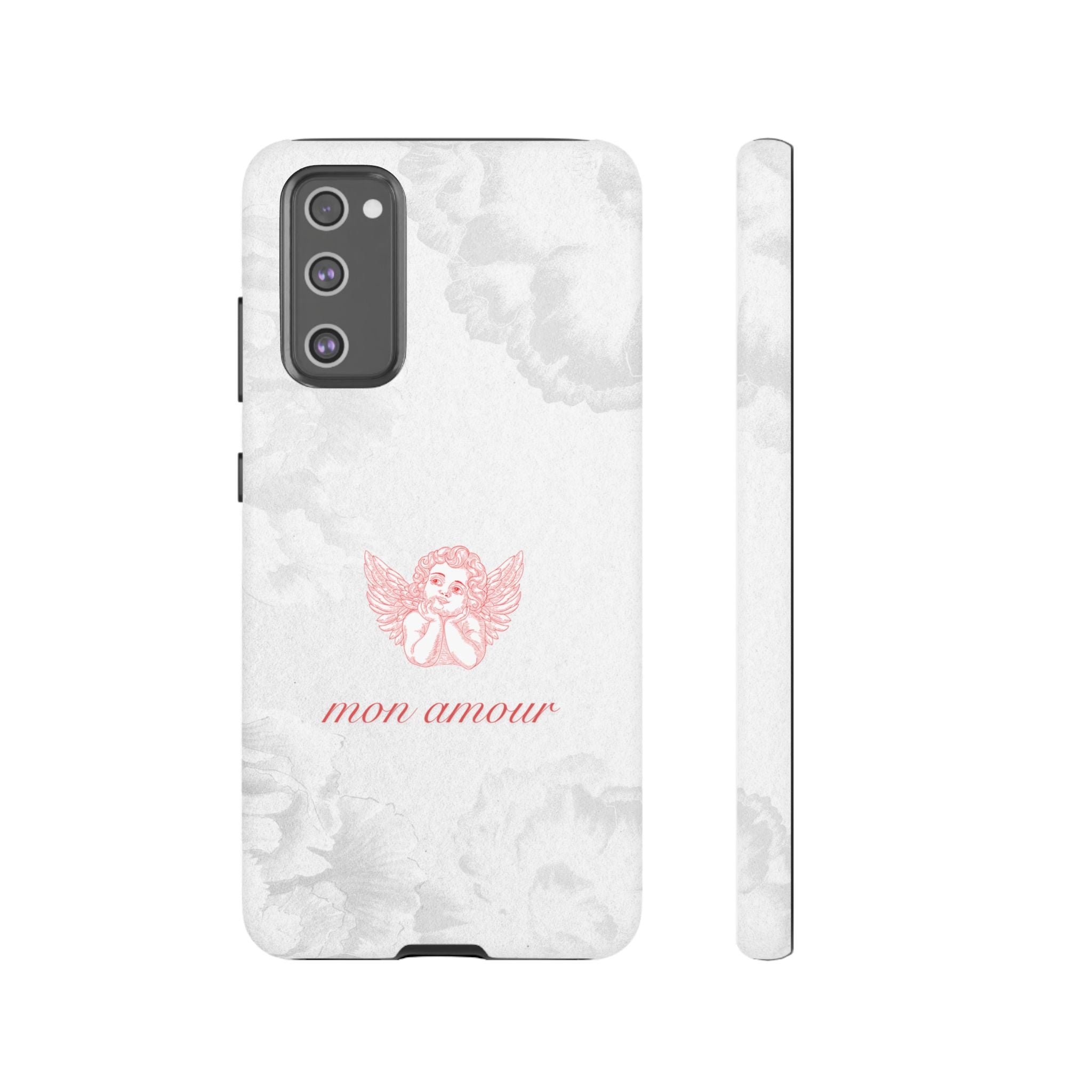 Tough Case — 'mon amour' Pink Cherub Floral Phone Case