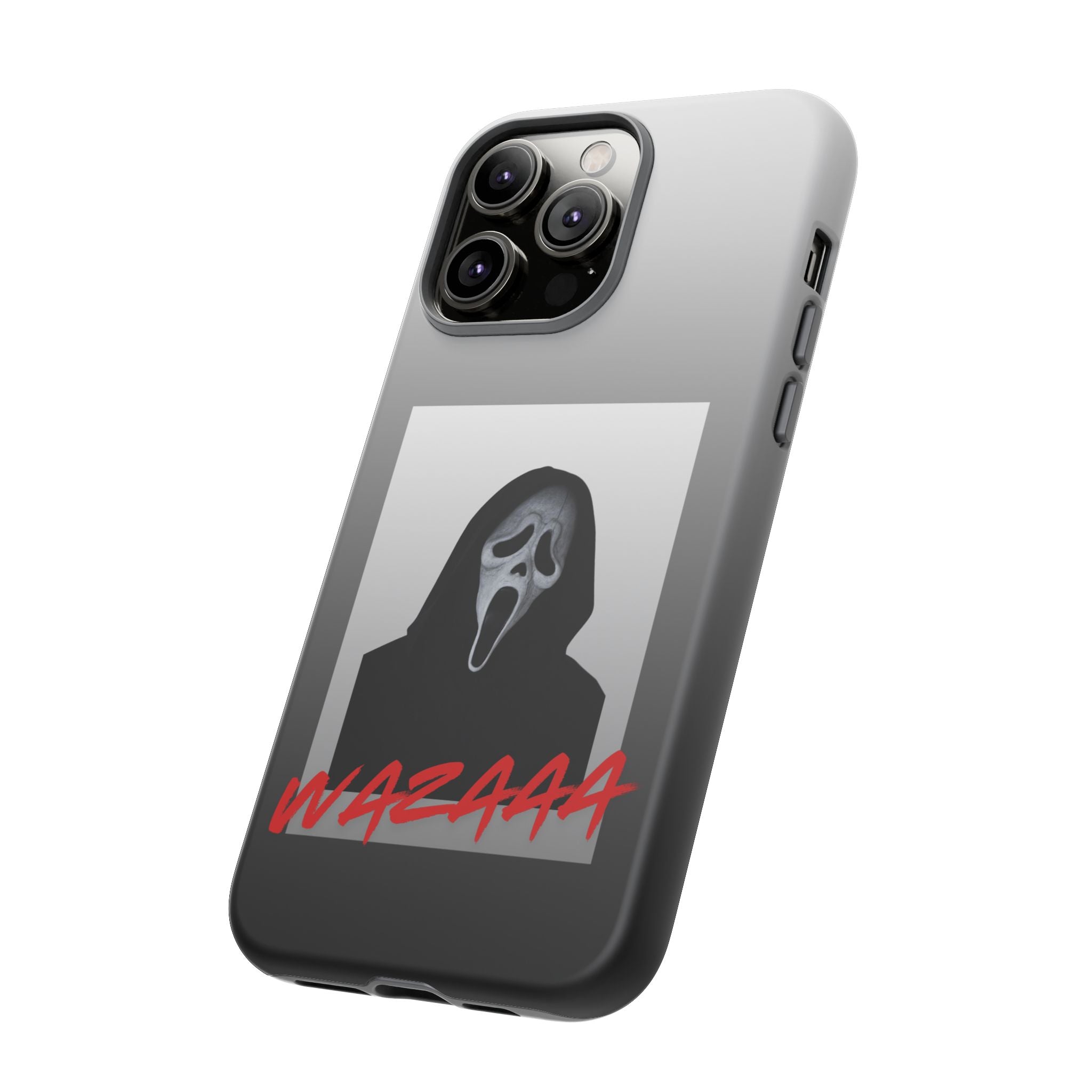 Scream Mask Phone Case – 'WAZAAA' Horror Movie Protective Cover