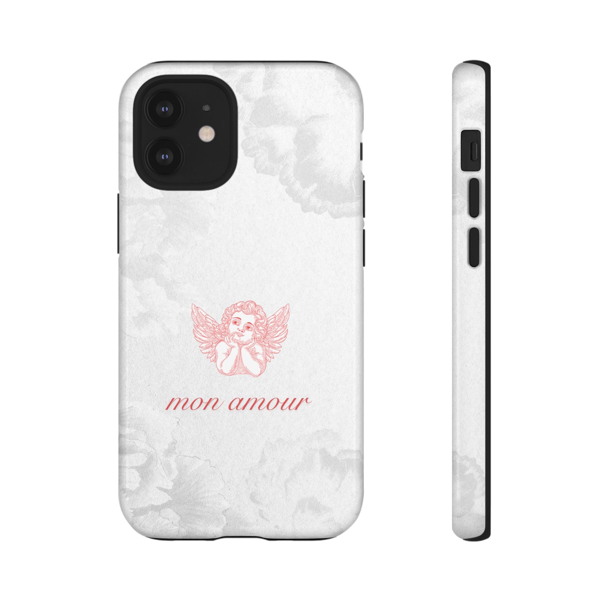 Tough Case — 'mon amour' Pink Cherub Floral Phone Case