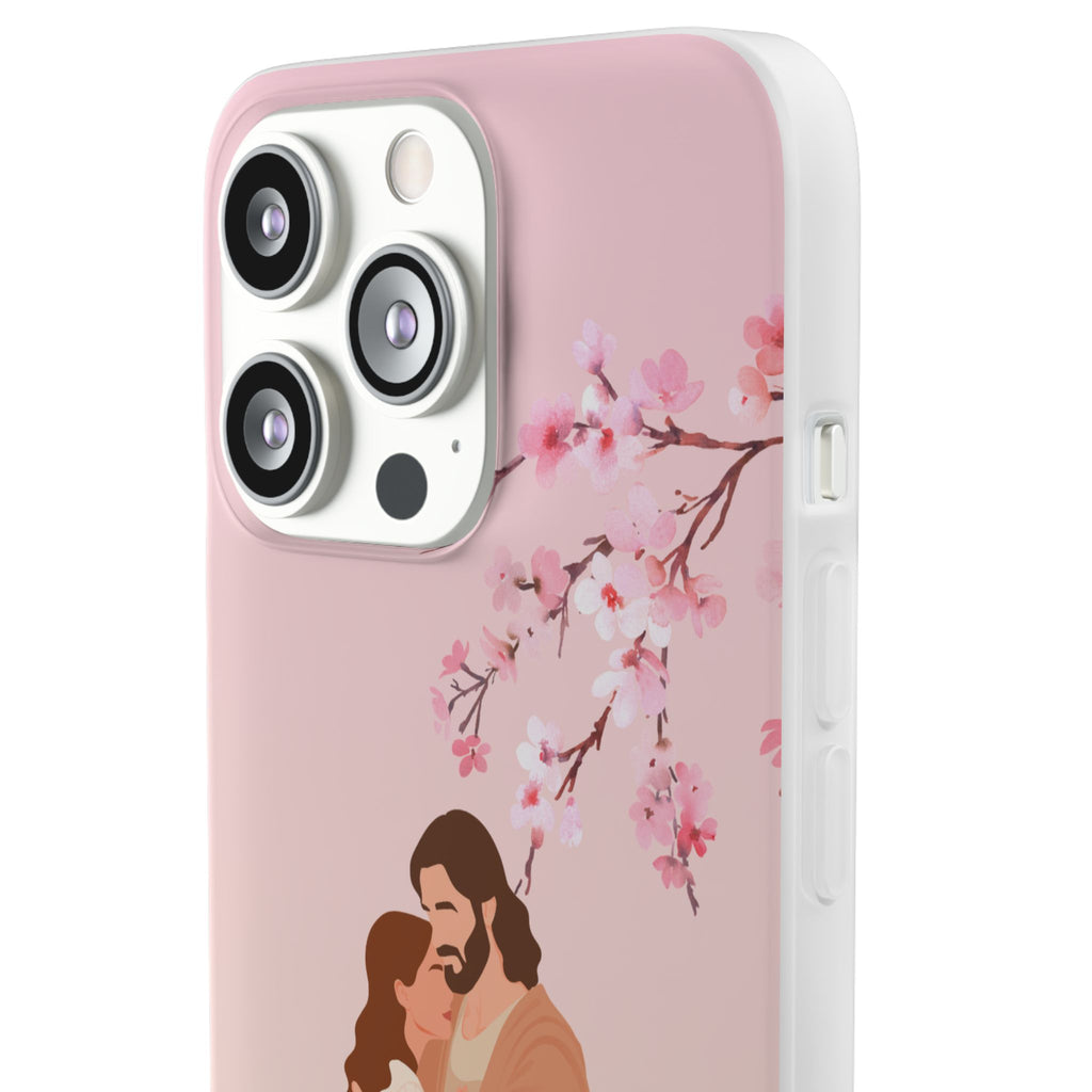 God Is Our Refuge – Psalm 46:1 Cherry Blossom Christian Flexi Phone Case