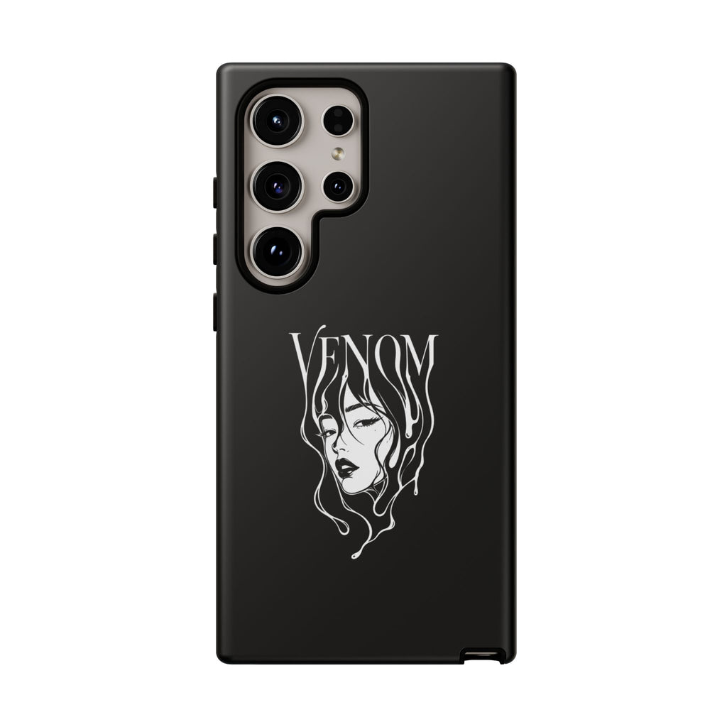 Venom Goth Phone Case — Black Protective Tough Case with Dark Femme Artwork