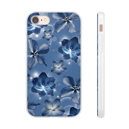 Blue Floral Phone Case — Soft Blue Blossoms Pattern for iPhone