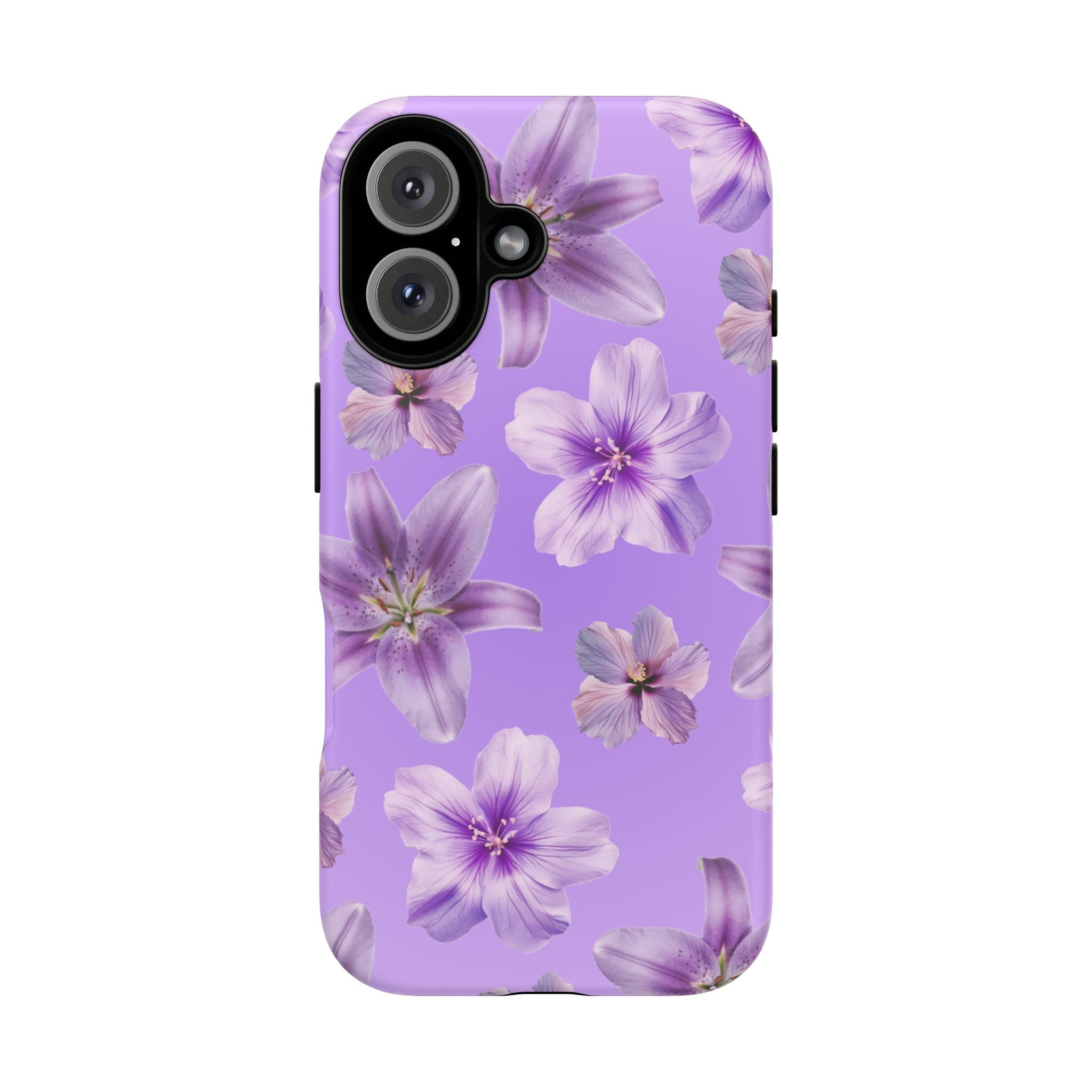 Floral Lavender Tough Phone Case – Purple Blossom Protective Cover