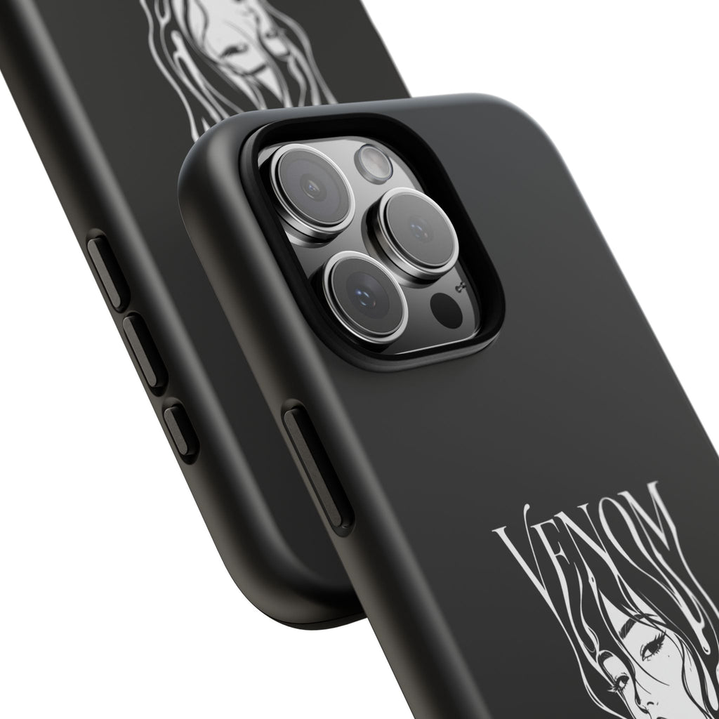 Venom Goth Phone Case — Black Protective Tough Case with Dark Femme Artwork