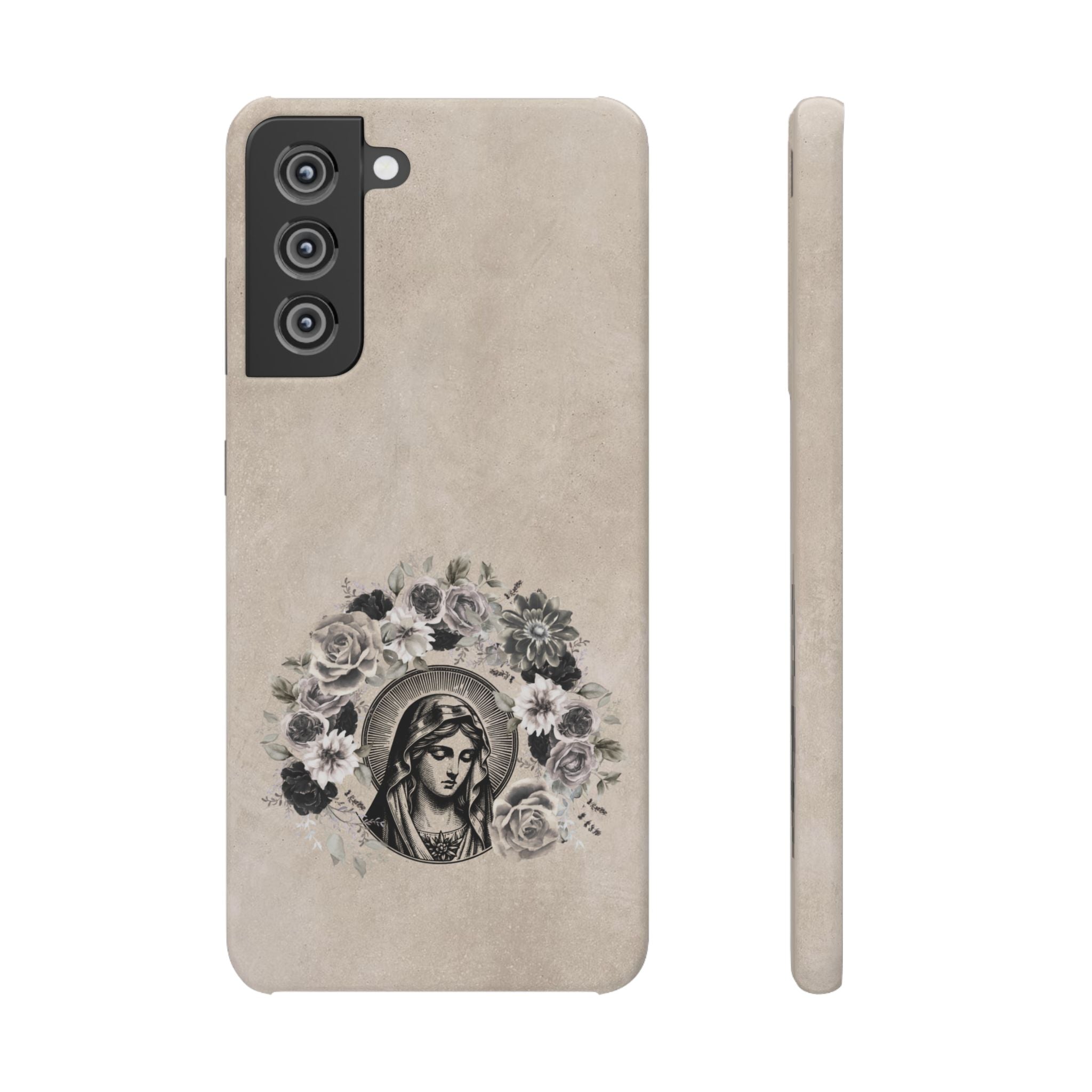 Vintage Madonna Floral Phone Case — Religious iPhone Snap Case
