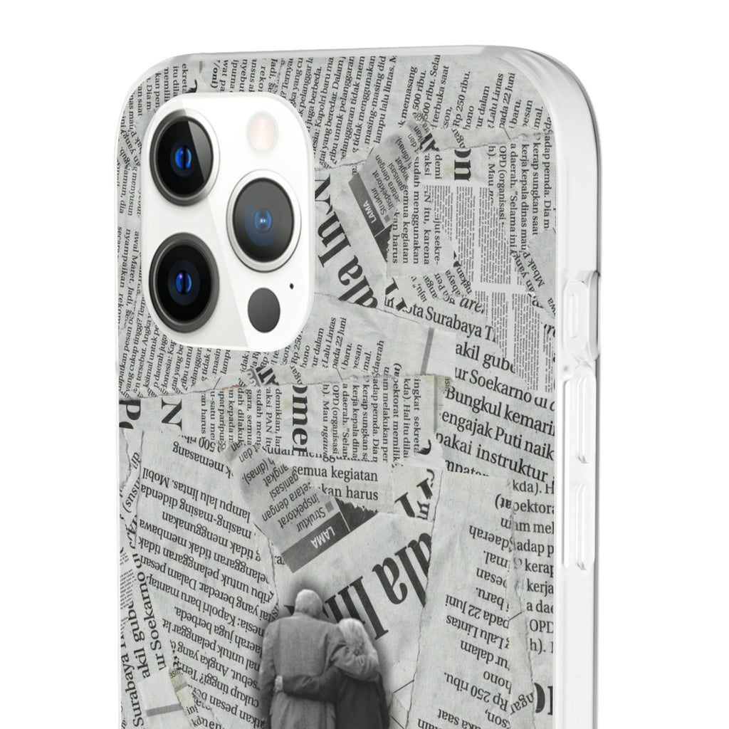 Newspaper Collage 'Until The End' Phone Case - Romantic Vintage iPhone Cover