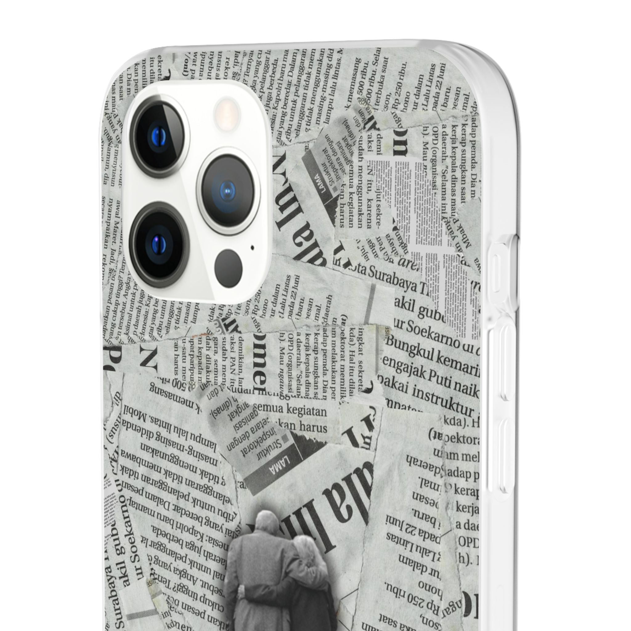 Newspaper Collage 'Until The End' Phone Case - Romantic Vintage iPhone Cover