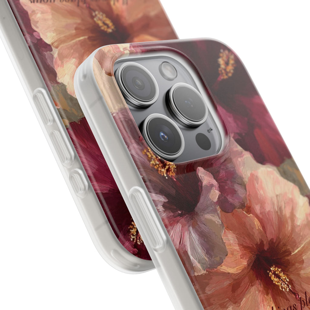 Faith Floral Phone Case – Inspirational Hibiscus Art Protective Cover
