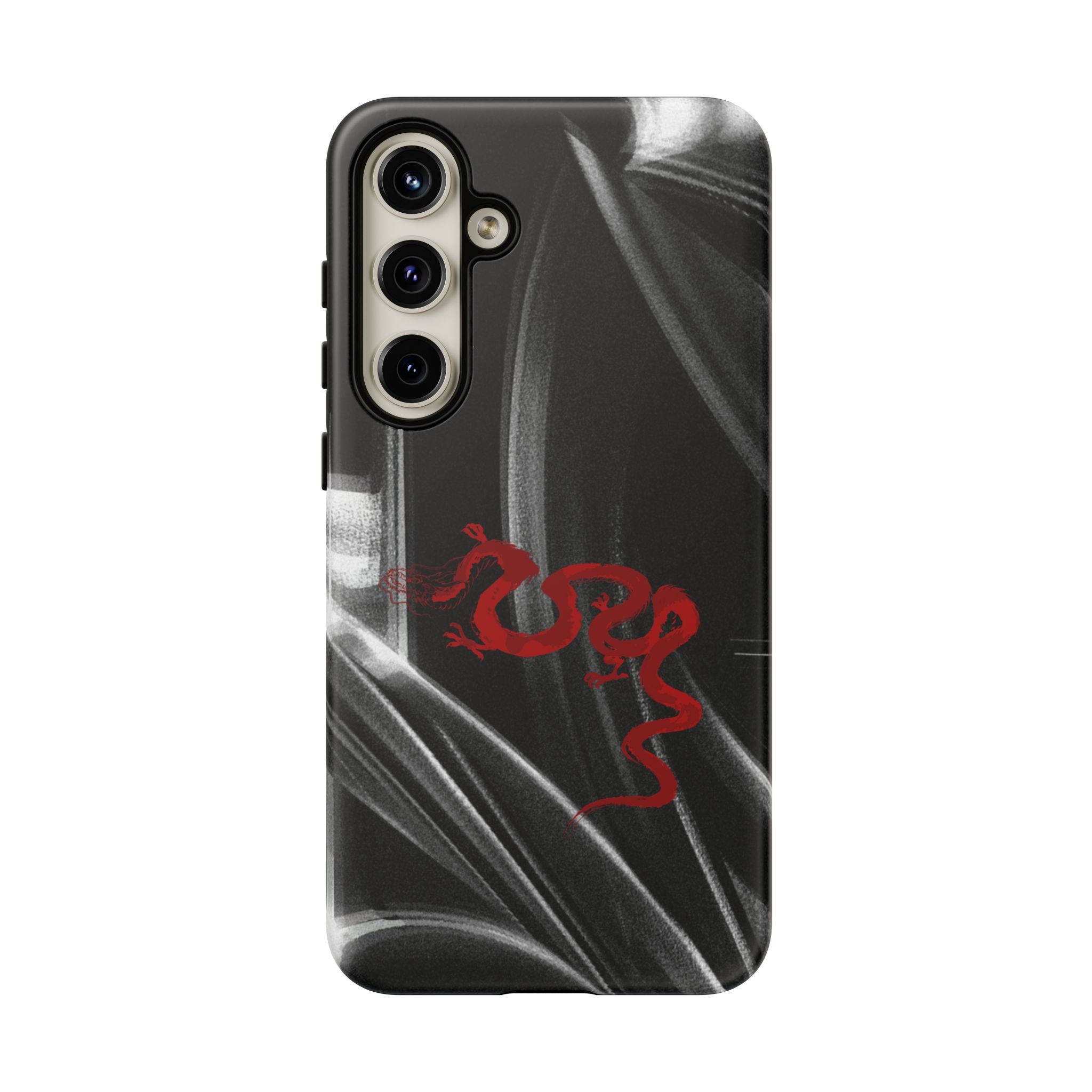 Phone Case — Black Abstract Smoke Design