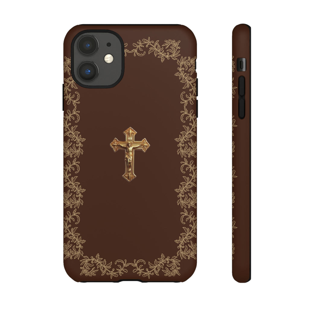 Gold Cross Bible - Christian Tough Phone Case