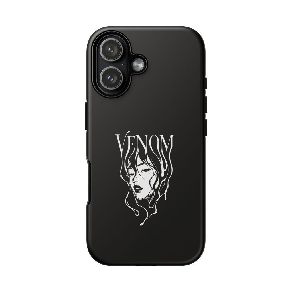 Venom Goth Phone Case — Black Protective Tough Case with Dark Femme Artwork