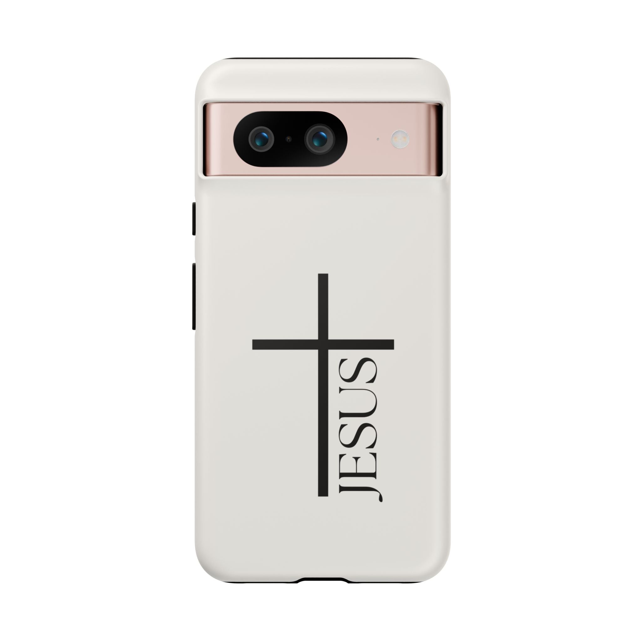 Christian Cross Phone Case - JESUS Vertical Minimalist iPhone Cover