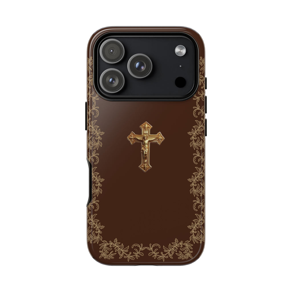 Gold Cross Bible - Christian Tough Phone Case