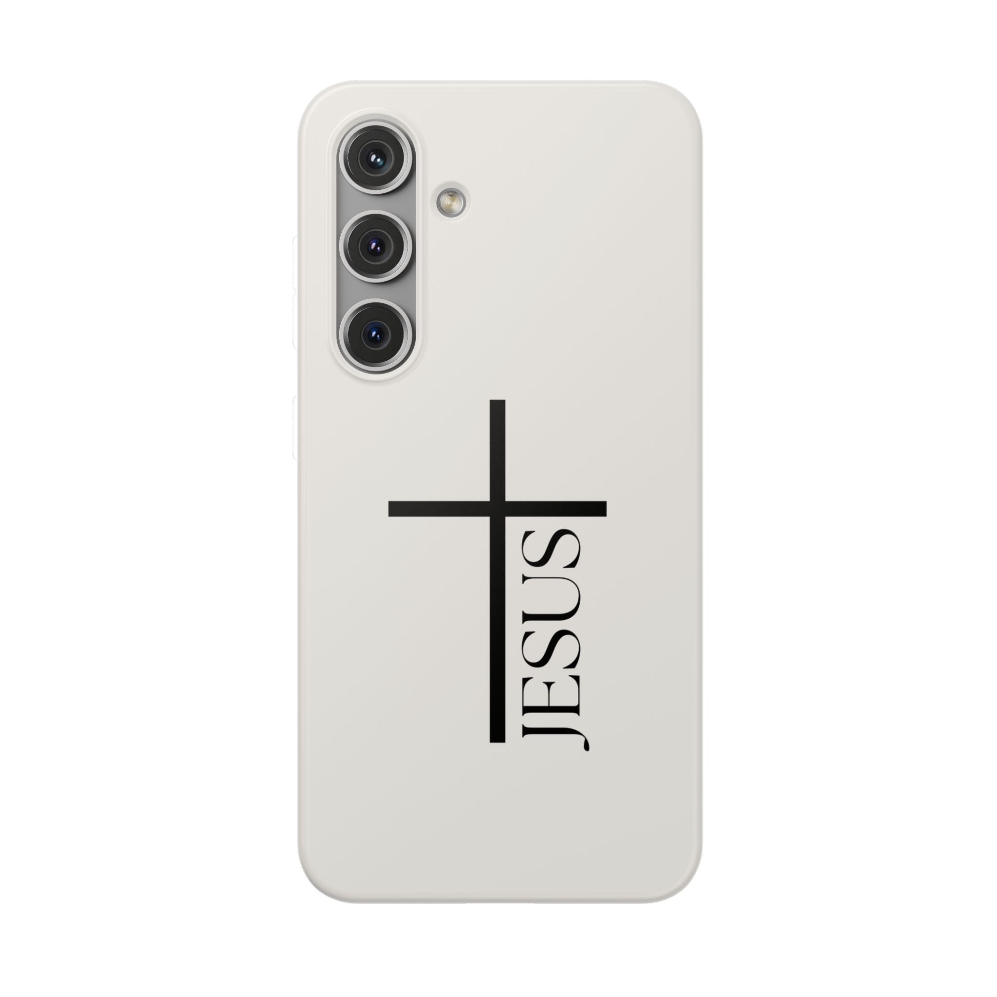 Christian Cross Phone Case - JESUS Vertical Minimalist iPhone Cover