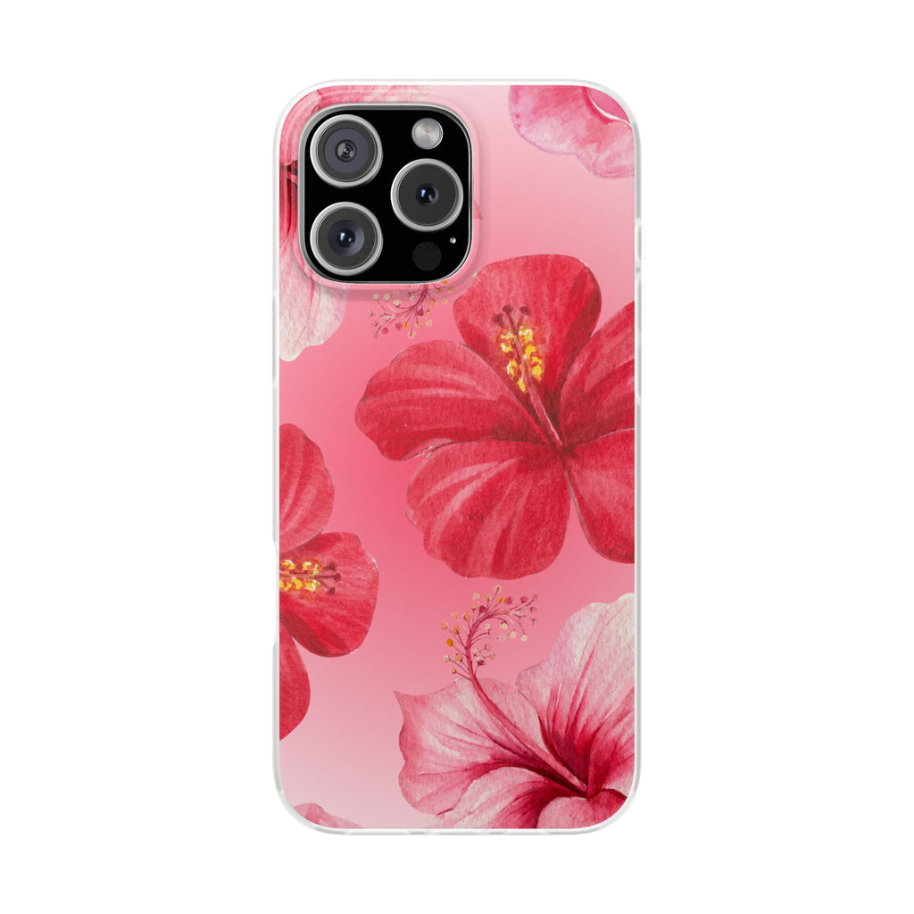 Hibiscus Floral Phone Case – Pink Tropical Flexi Case