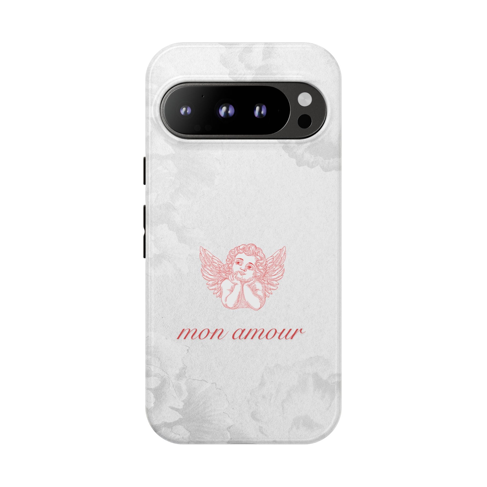 Tough Case — 'mon amour' Pink Cherub Floral Phone Case