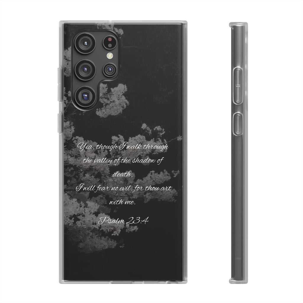 Phone Case — Psalm 23:4 Black Cloudy Faith Design