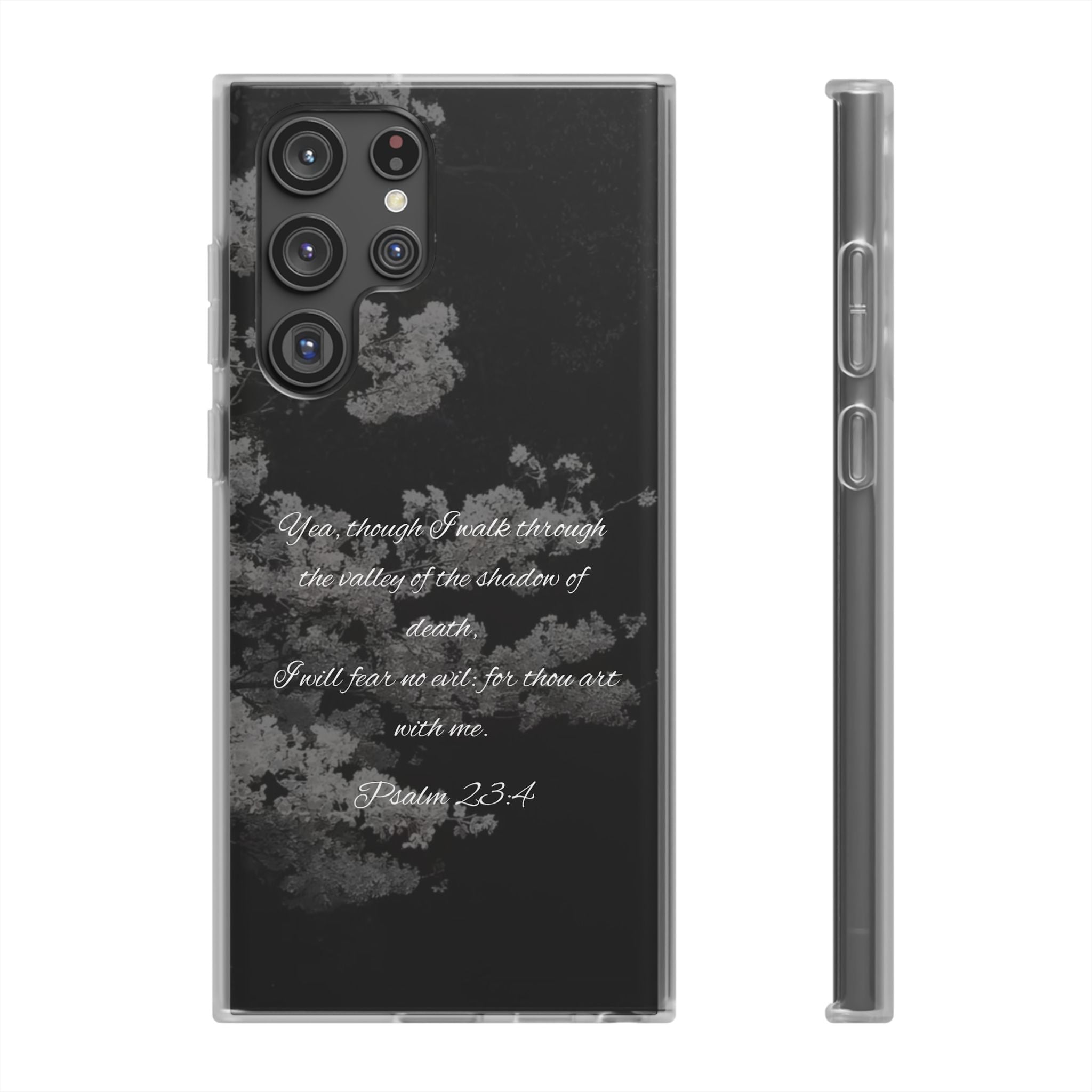 Phone Case — Psalm 23:4 Black Cloudy Faith Design