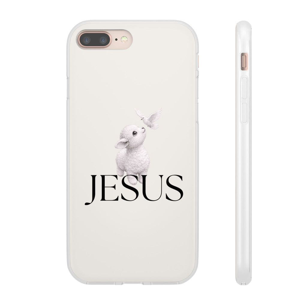 Jesus Lamb Phone Case - Christian Faith iPhone Case with Dove