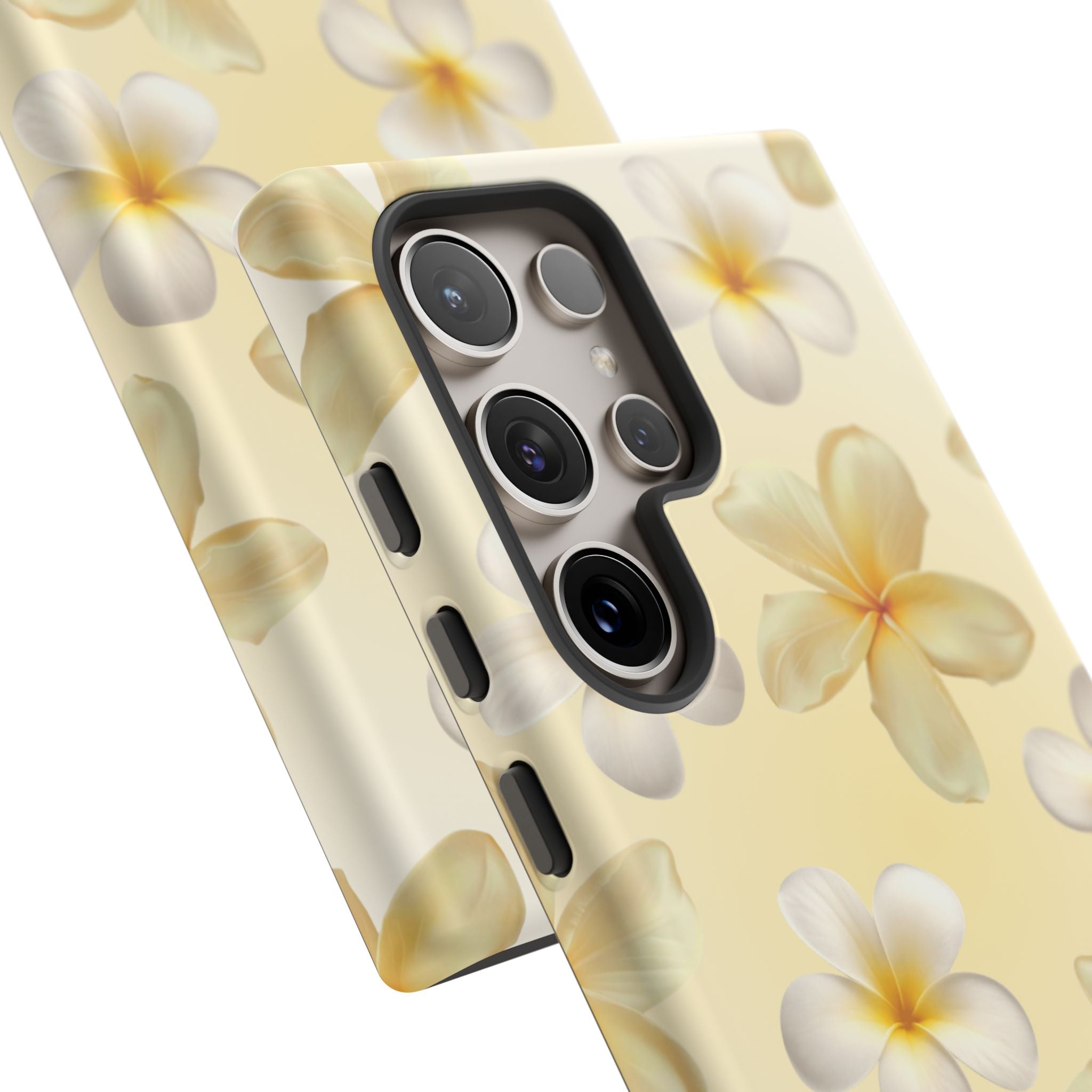 Plumeria Floral Phone Case — Tropical Yellow Hard Phone Cover