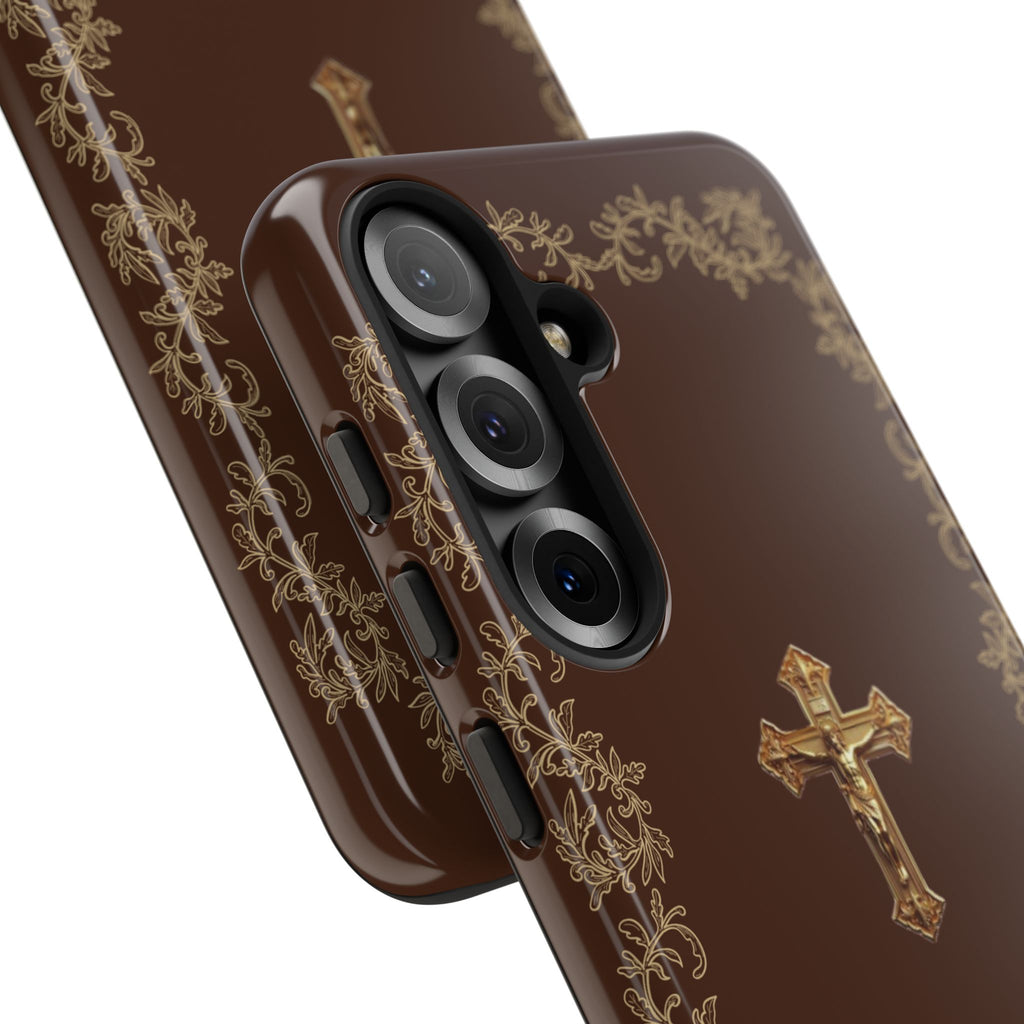 Gold Cross Bible – Christian Tough Phone Case