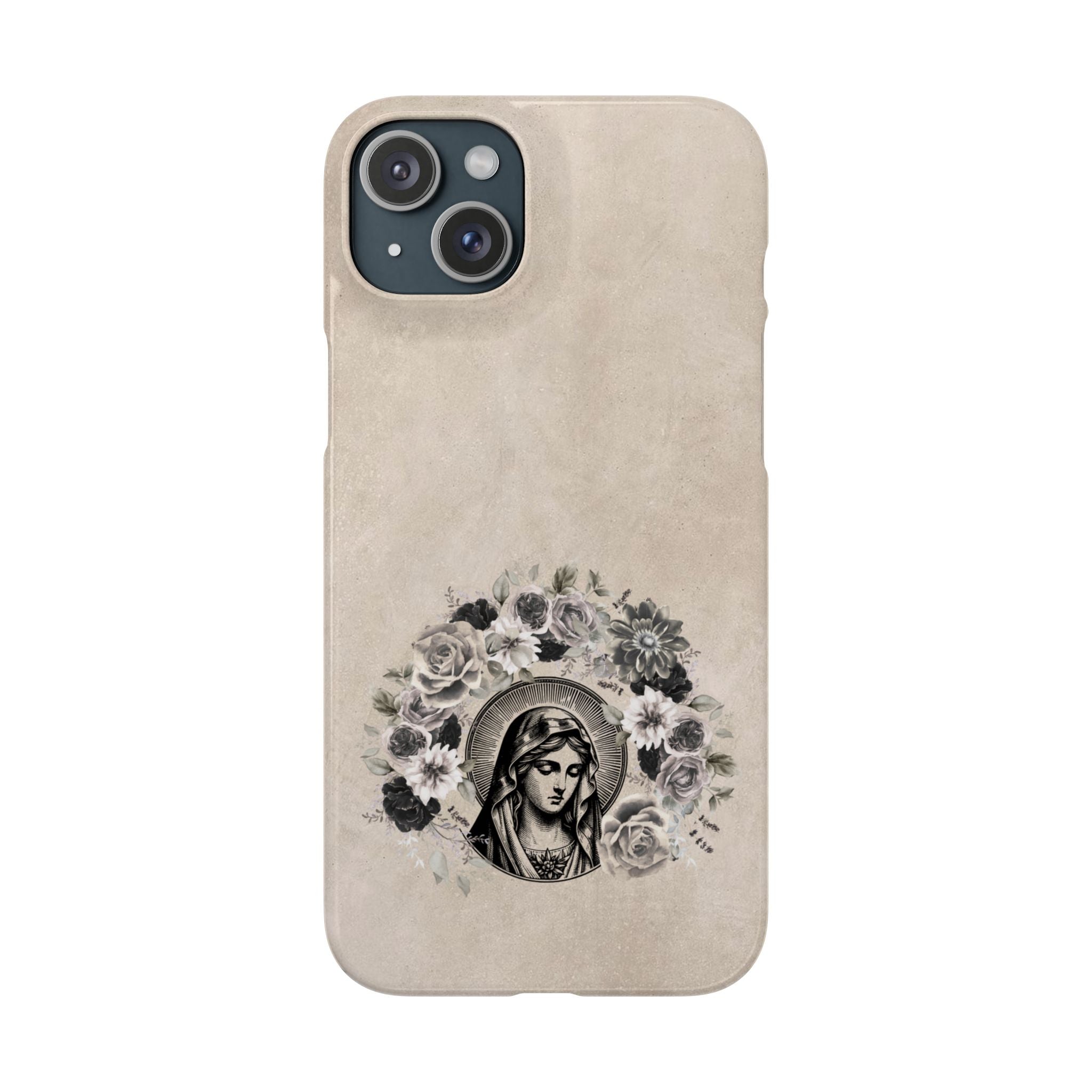 Vintage Madonna Floral Phone Case — Religious iPhone Snap Case