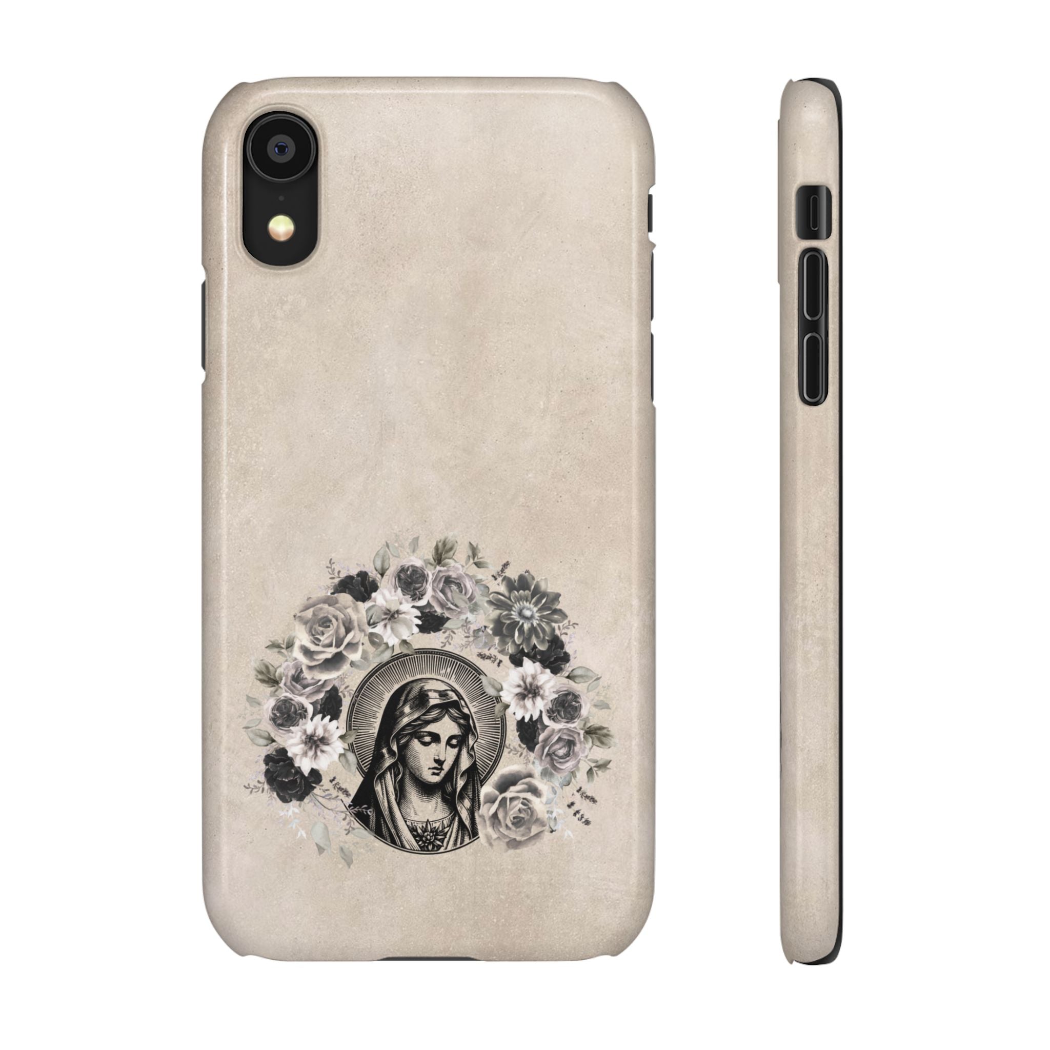Vintage Madonna Floral Phone Case — Religious iPhone Snap Case