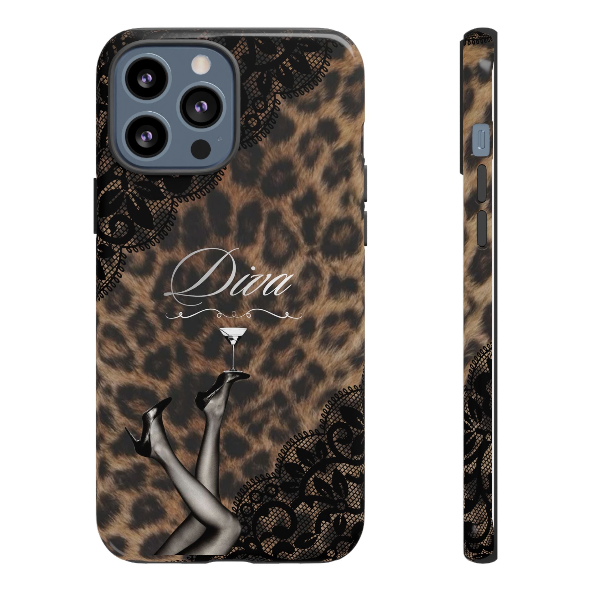 Leopard Lace 'Diva' Tough Phone Case