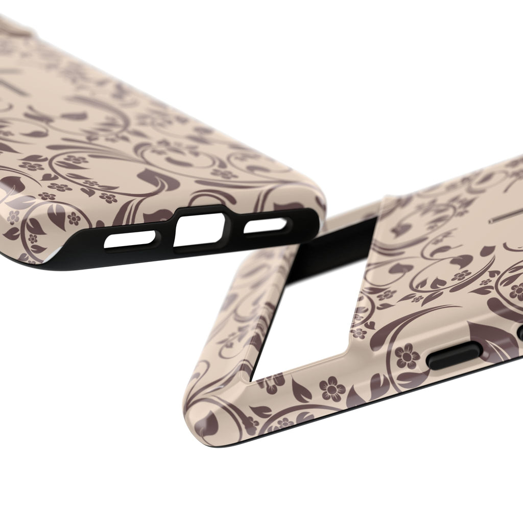 Christian Cross Floral Phone Case — Elegant Religious Protective Cover