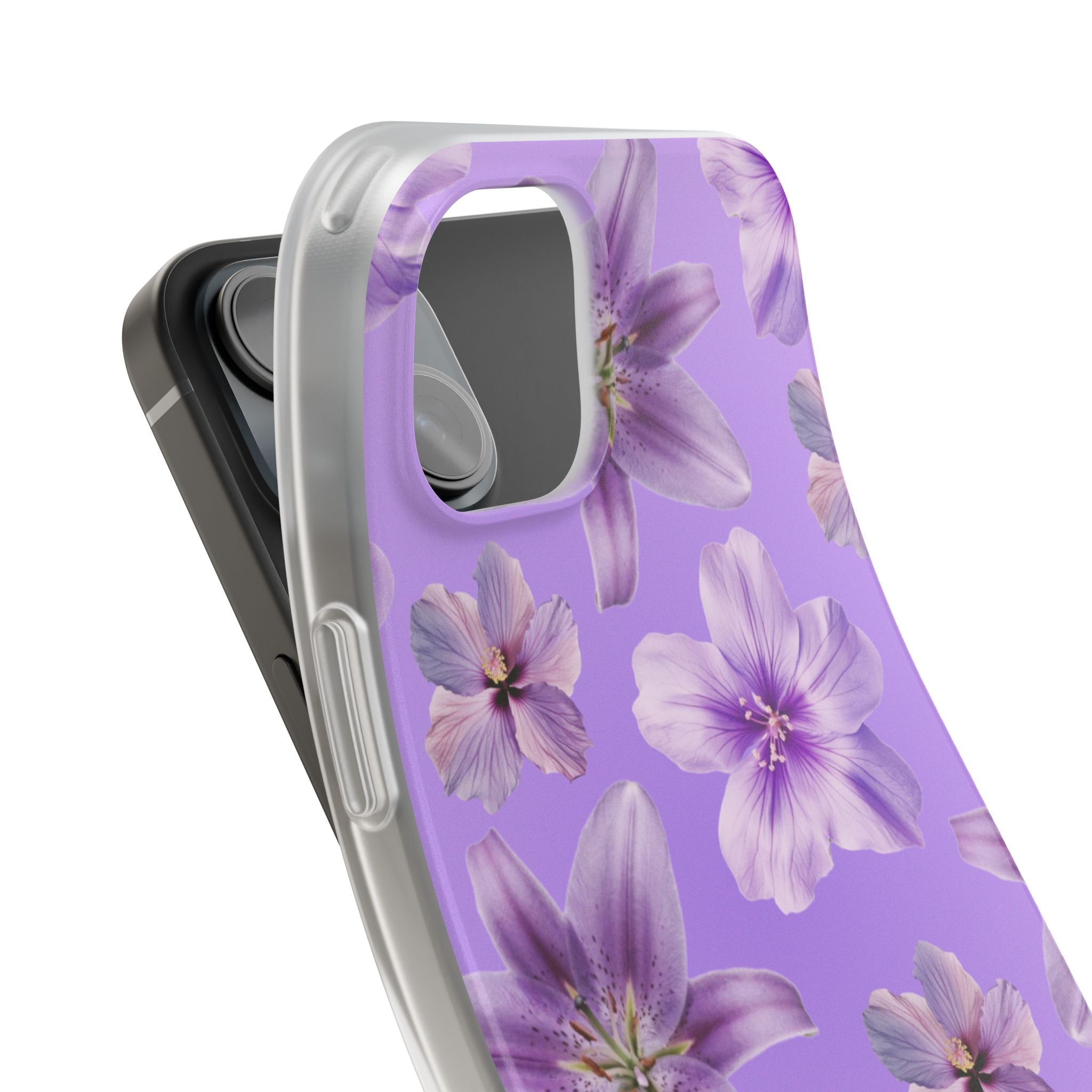 Purple Floral Phone Case — Lavender Blossom Flexi Case