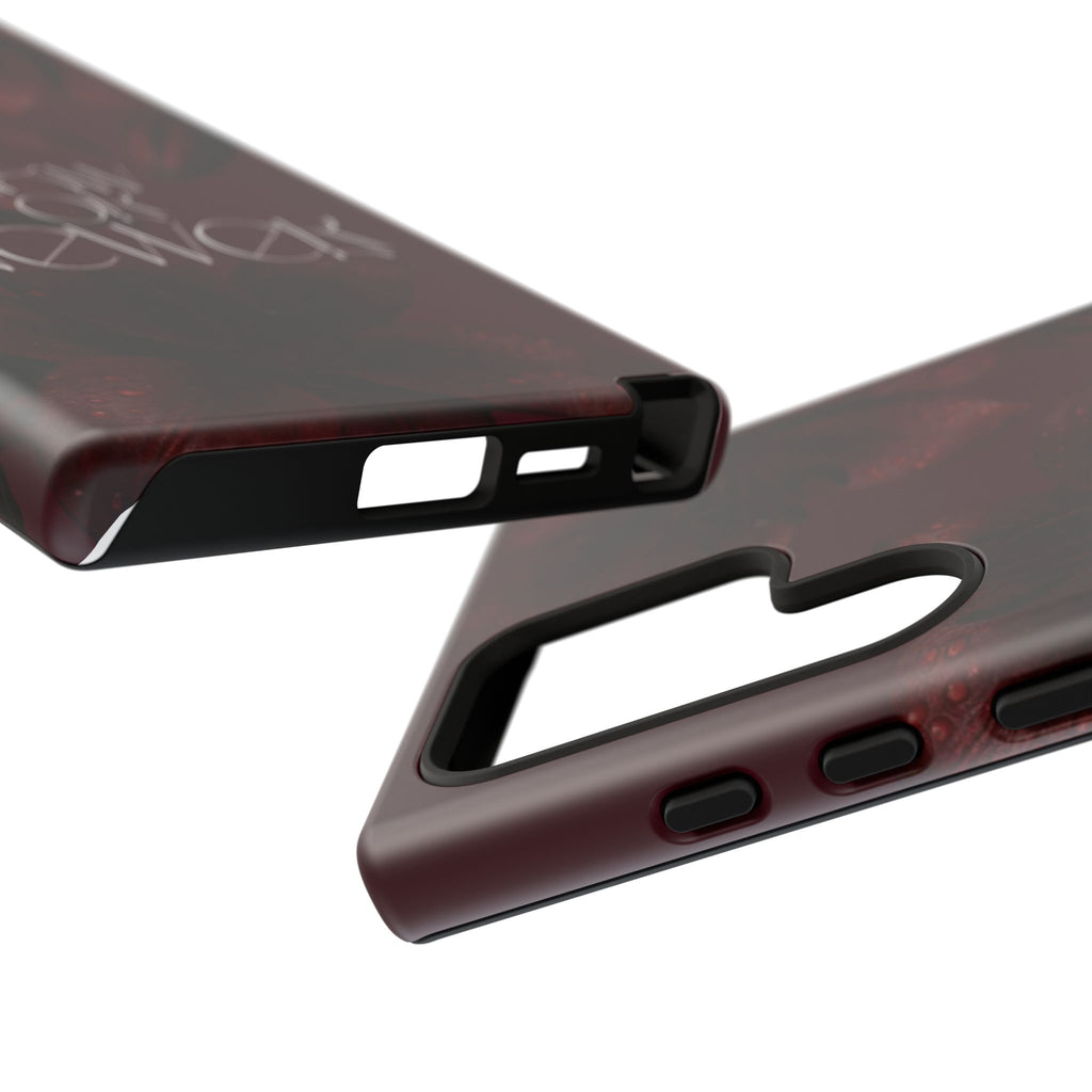 Tough Cases – Burgundy Floral “Now or Never” Protective Phone Case