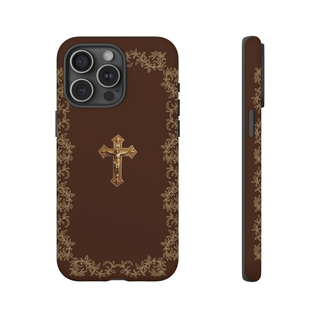 Gold Cross Bible - Christian Tough Phone Case