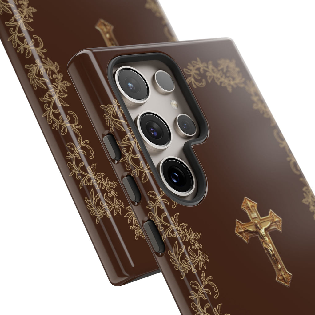 Gold Cross Bible – Christian Tough Phone Case