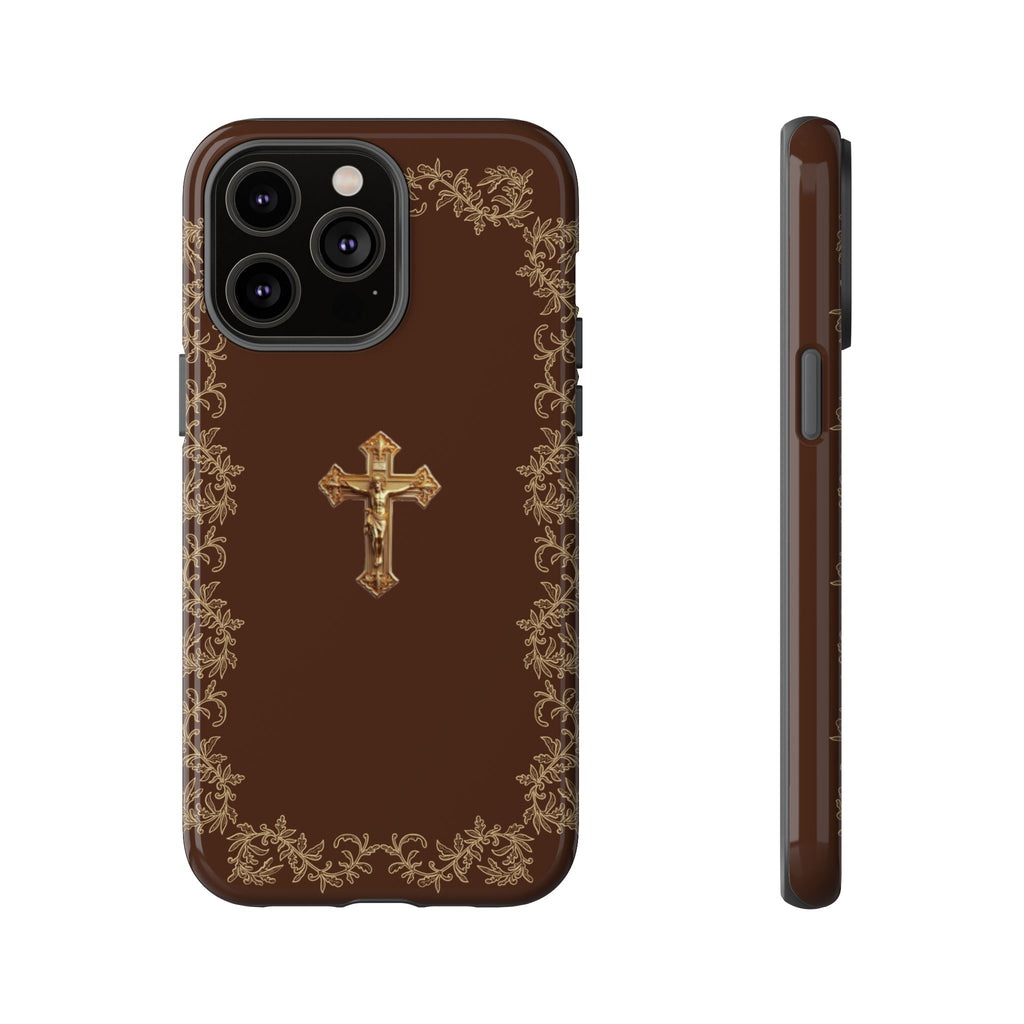 Gold Cross Bible - Christian Tough Phone Case