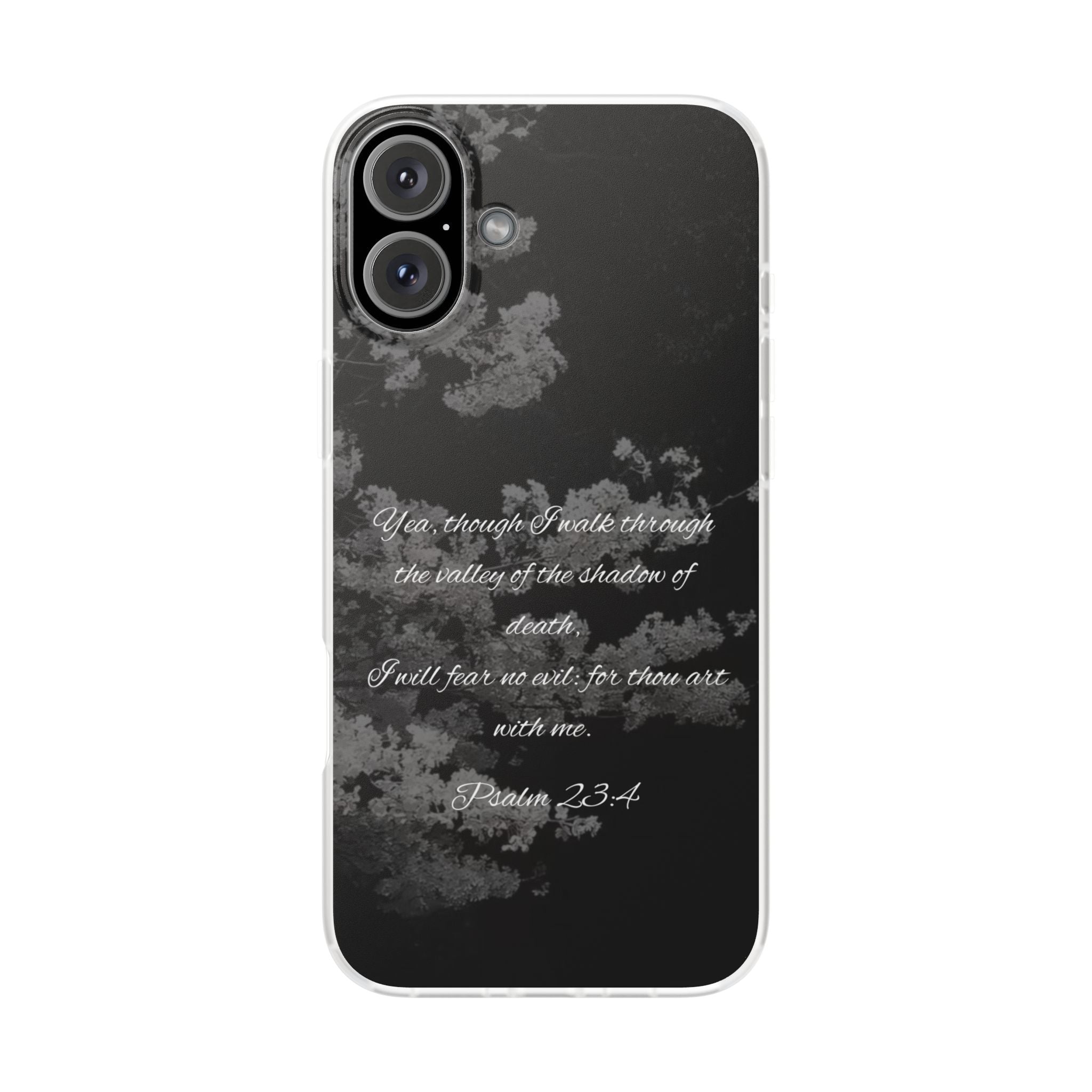 Phone Case — Psalm 23:4 Black Cloudy Faith Design